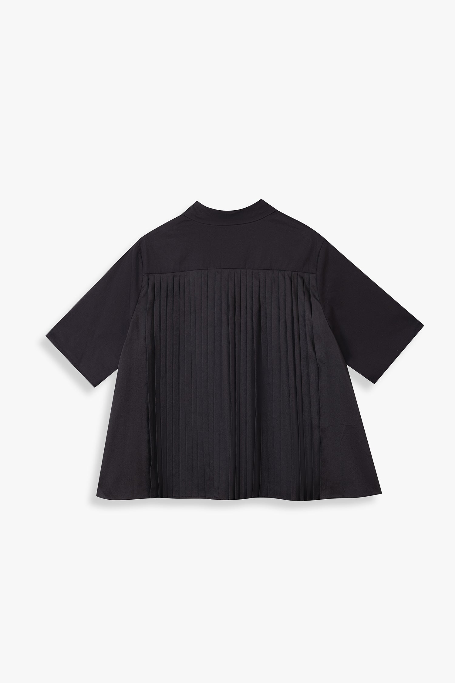 Boxy Shirt With Pleated Back Panel