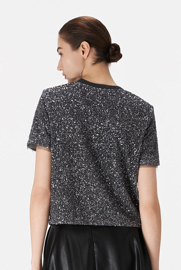 Sequin Knit Top