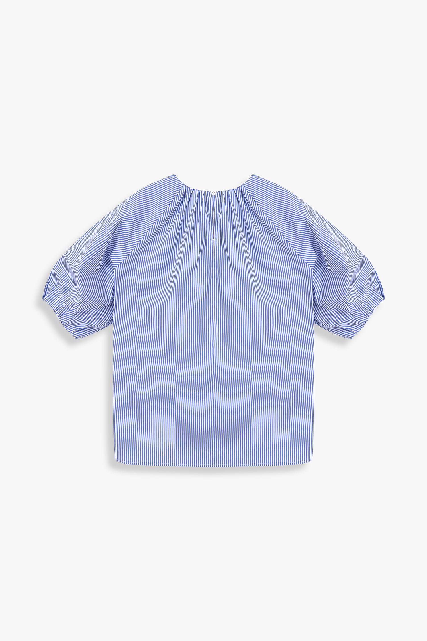 Striped Blouse With Balloon Sleeves