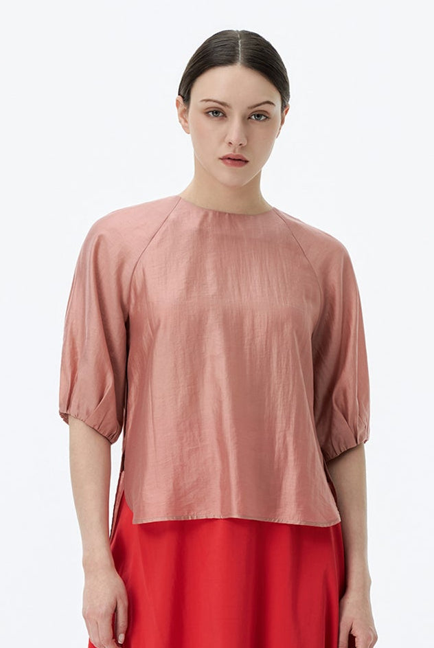 Balloon-sleeved Blouse