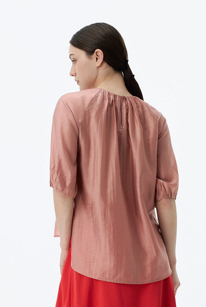 Balloon-sleeved Blouse