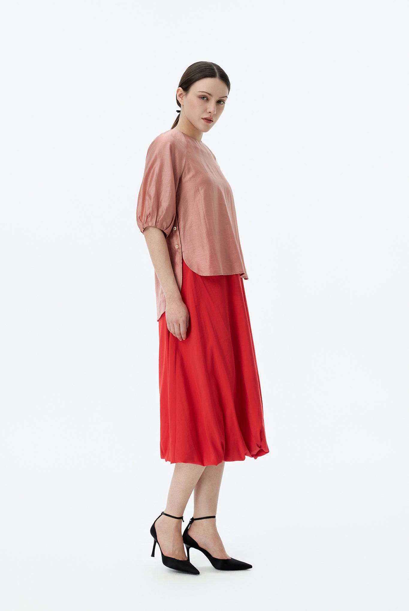 Balloon-sleeved Blouse