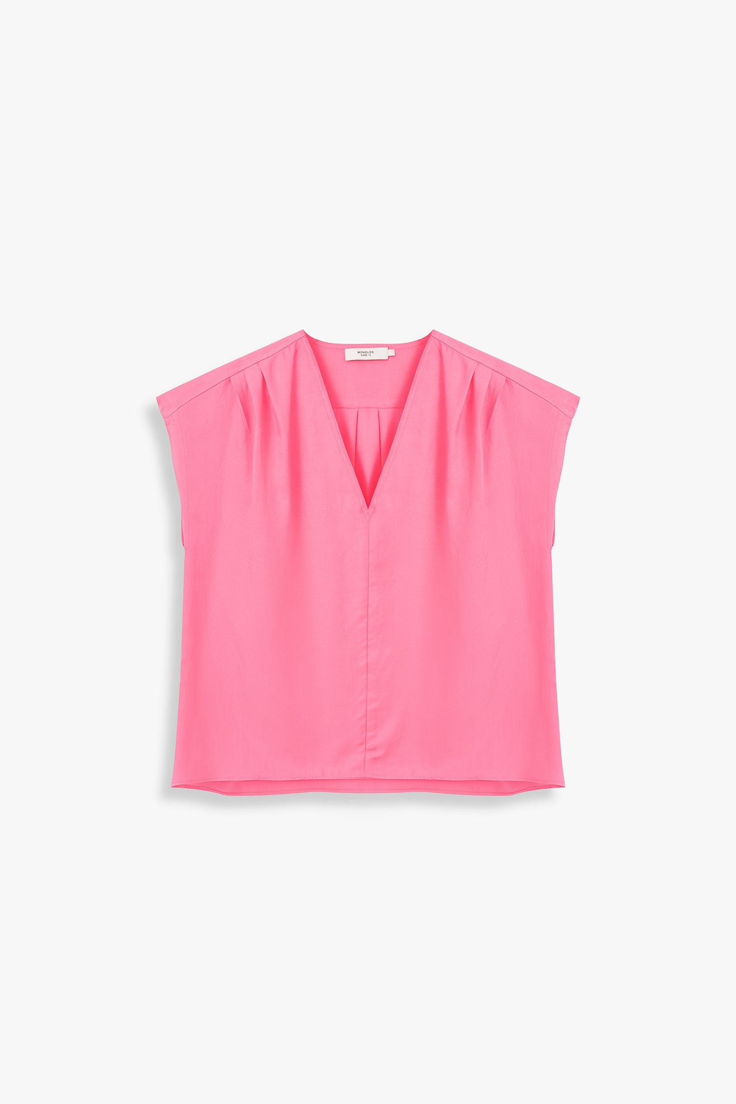 V-Neck Pleated Shoulder Top