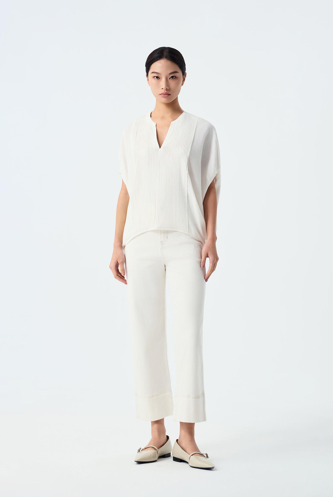 Natalie Pintuck Batwing Blouse