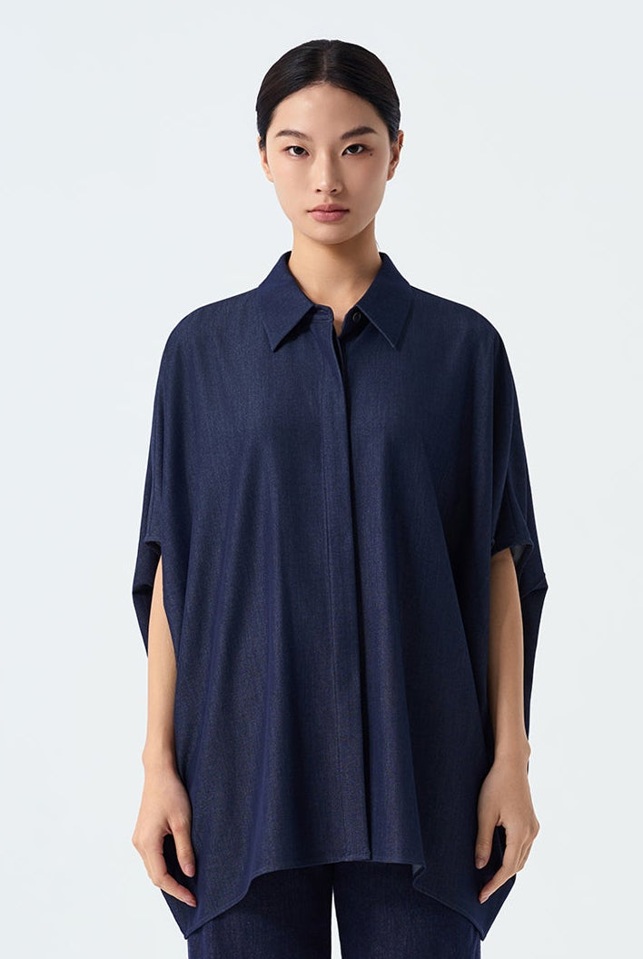Valerie Boxy Chambrey Collar shirt
