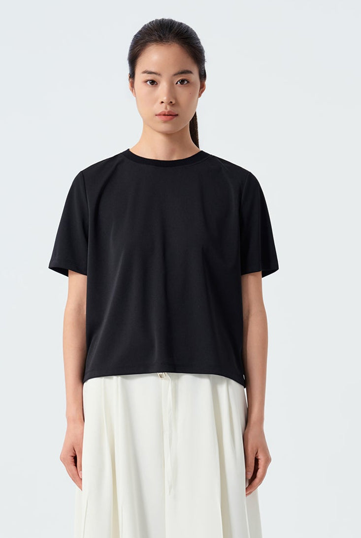Kelly Ribbed Contrast Collar Top