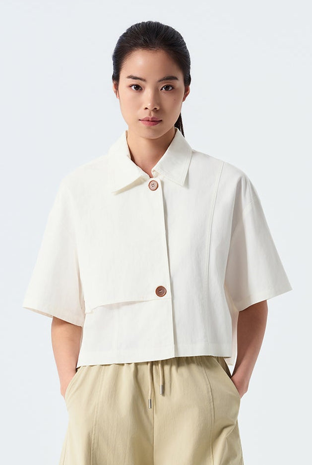 Autumn Cropped Trench Top