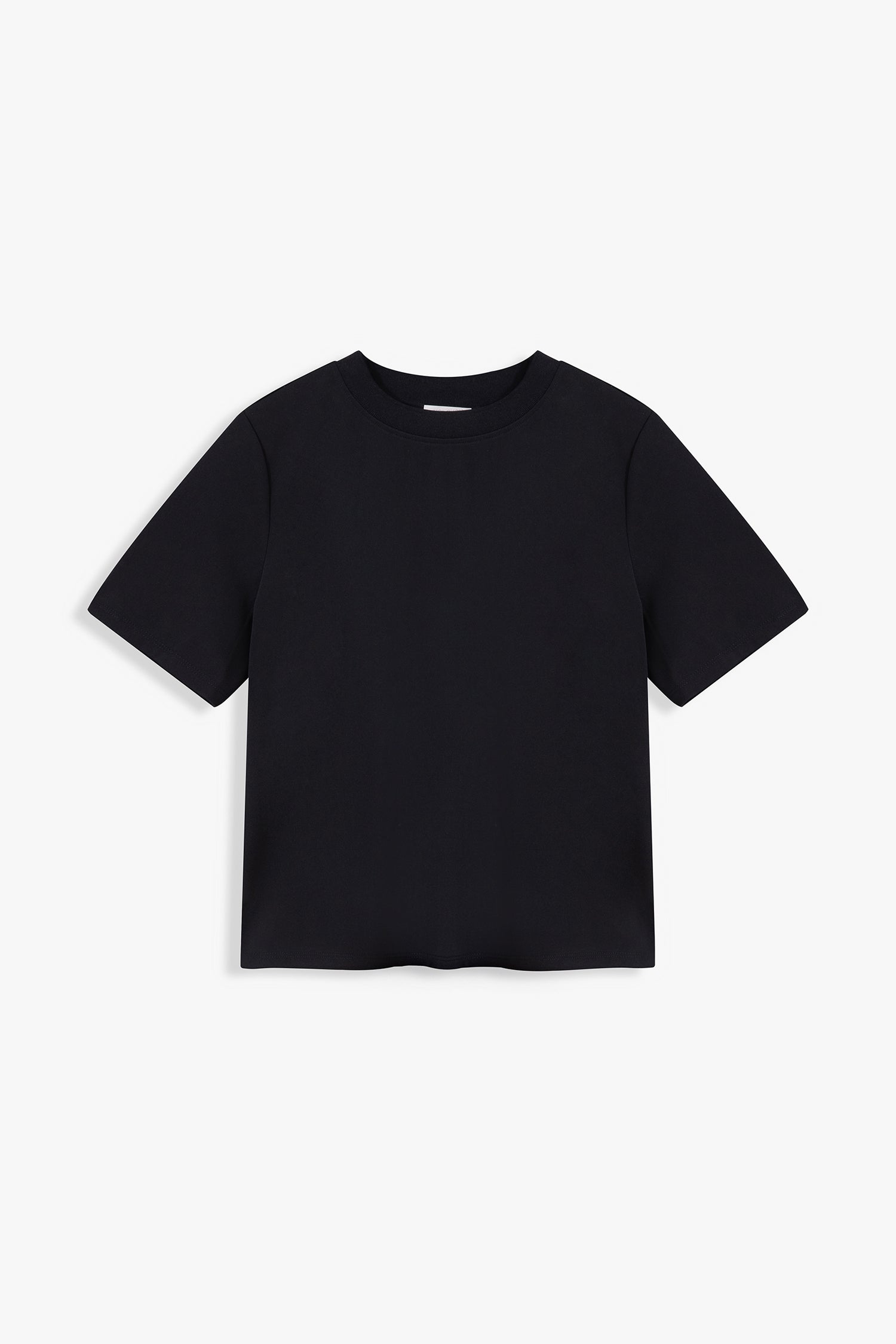 Karah Satin Rib-Trim Boxy Top