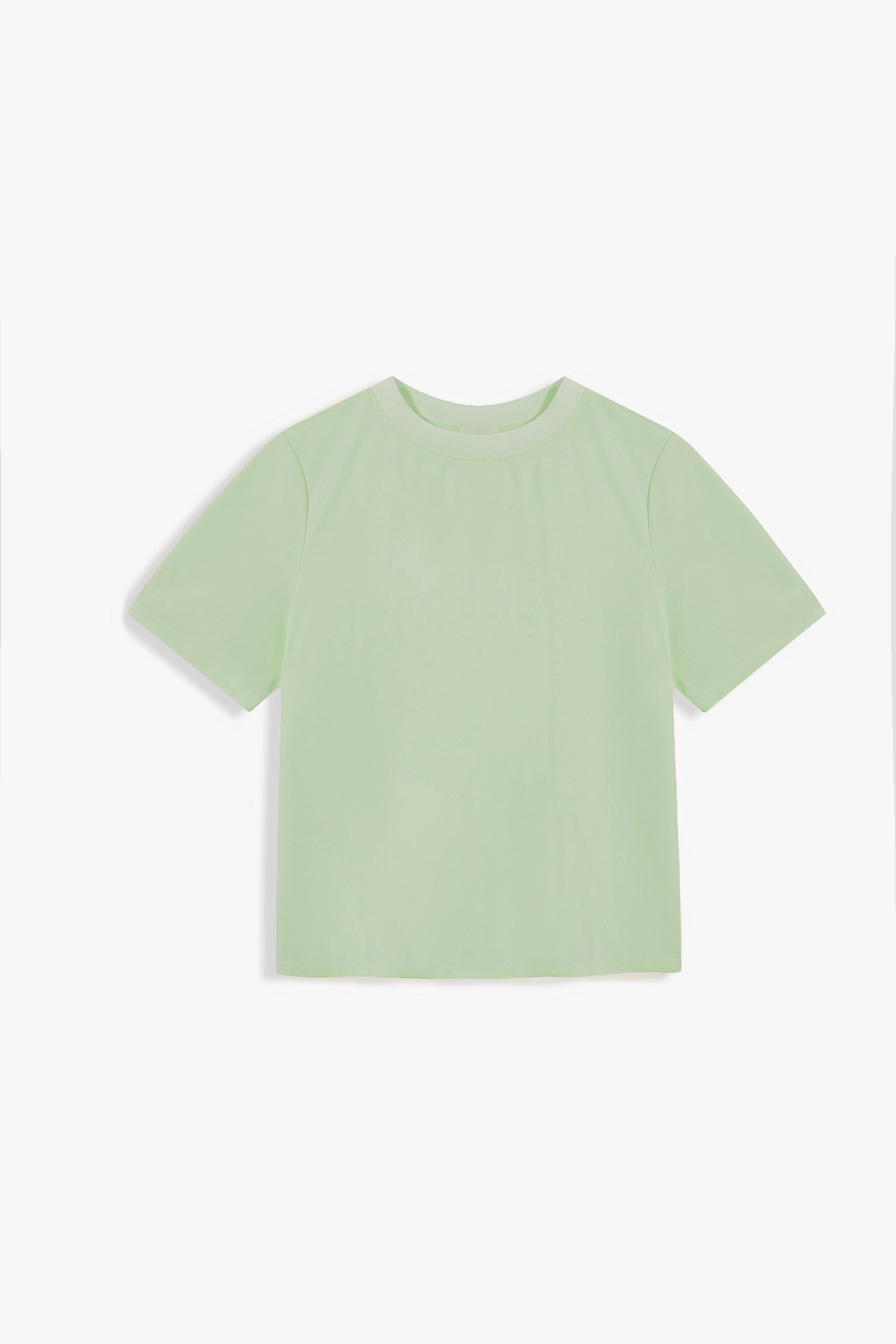Karah Satin Rib-Trim Boxy Top