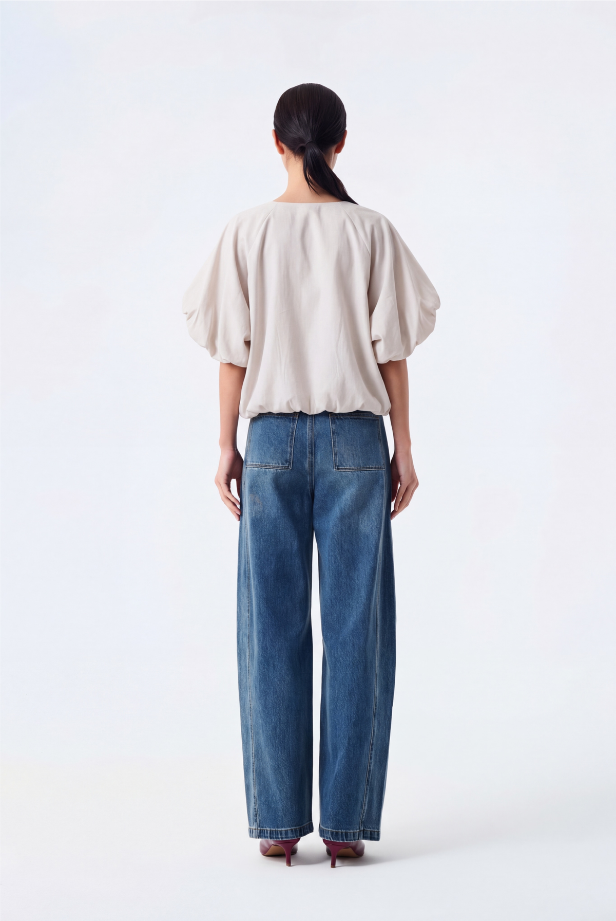 Riley Bubble Raglan Sleeve Top