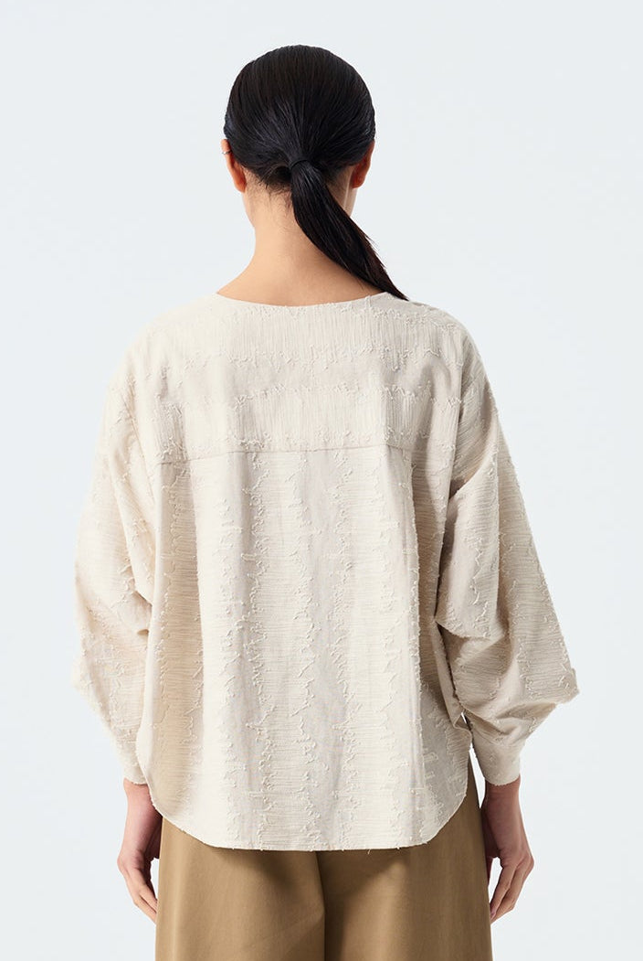 Riley Bubble Raglan Sleeve Top