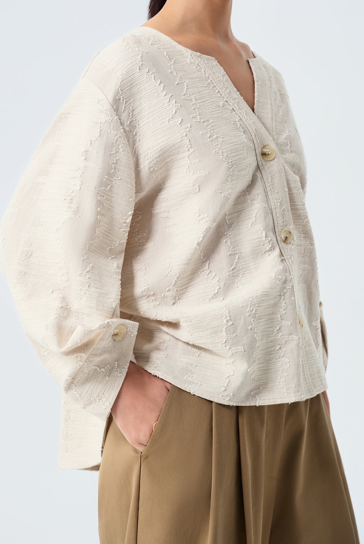 Riley Bubble Raglan Sleeve Top