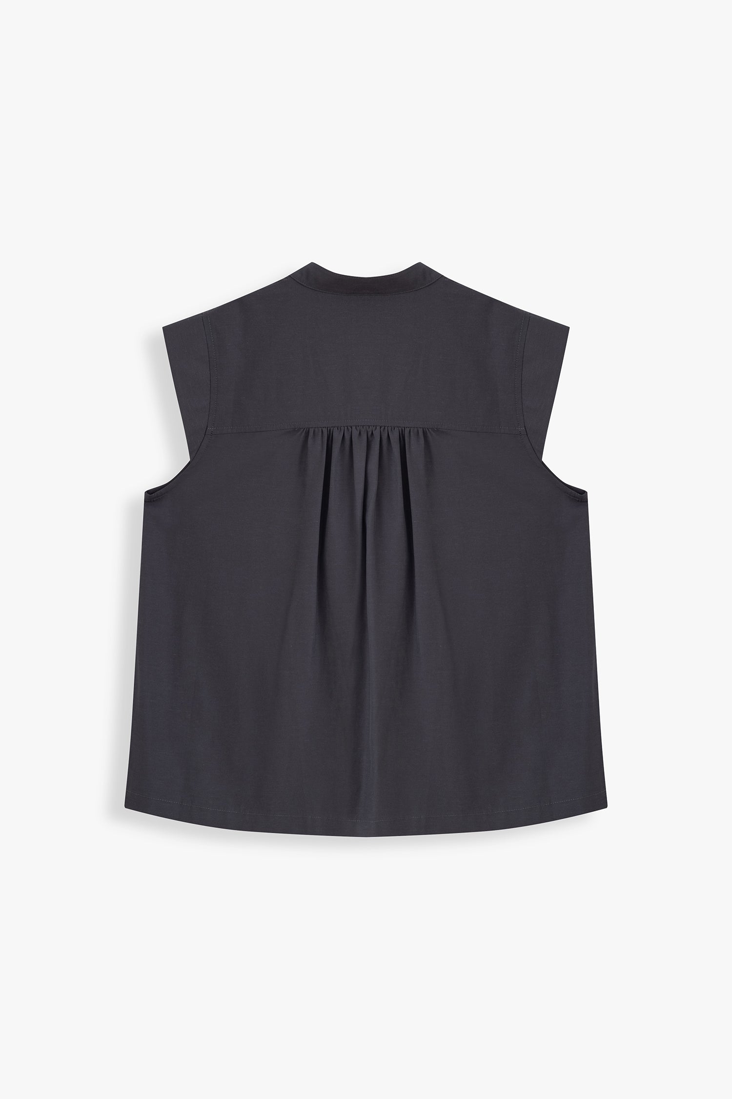 Sleeveless Lapel Top
