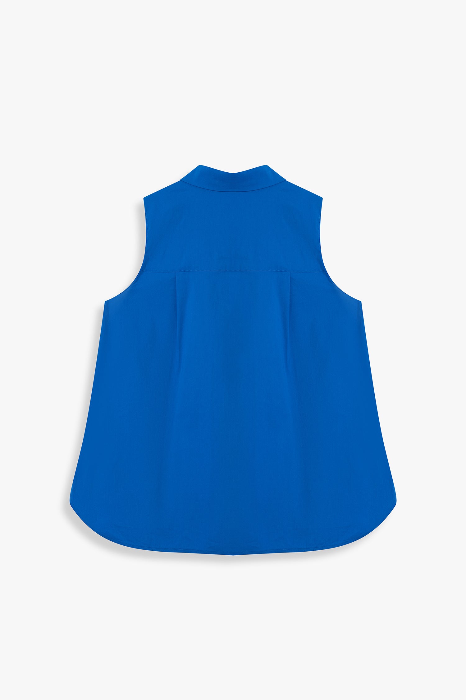 Sleeveless Collared Placket Shirt