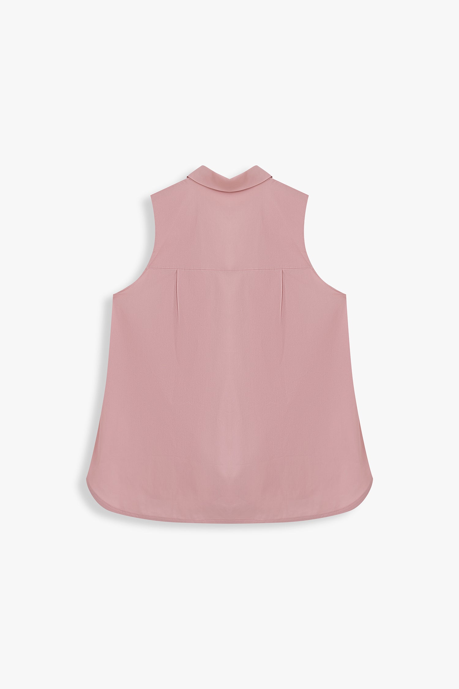 Sleeveless Collared Placket Shirt