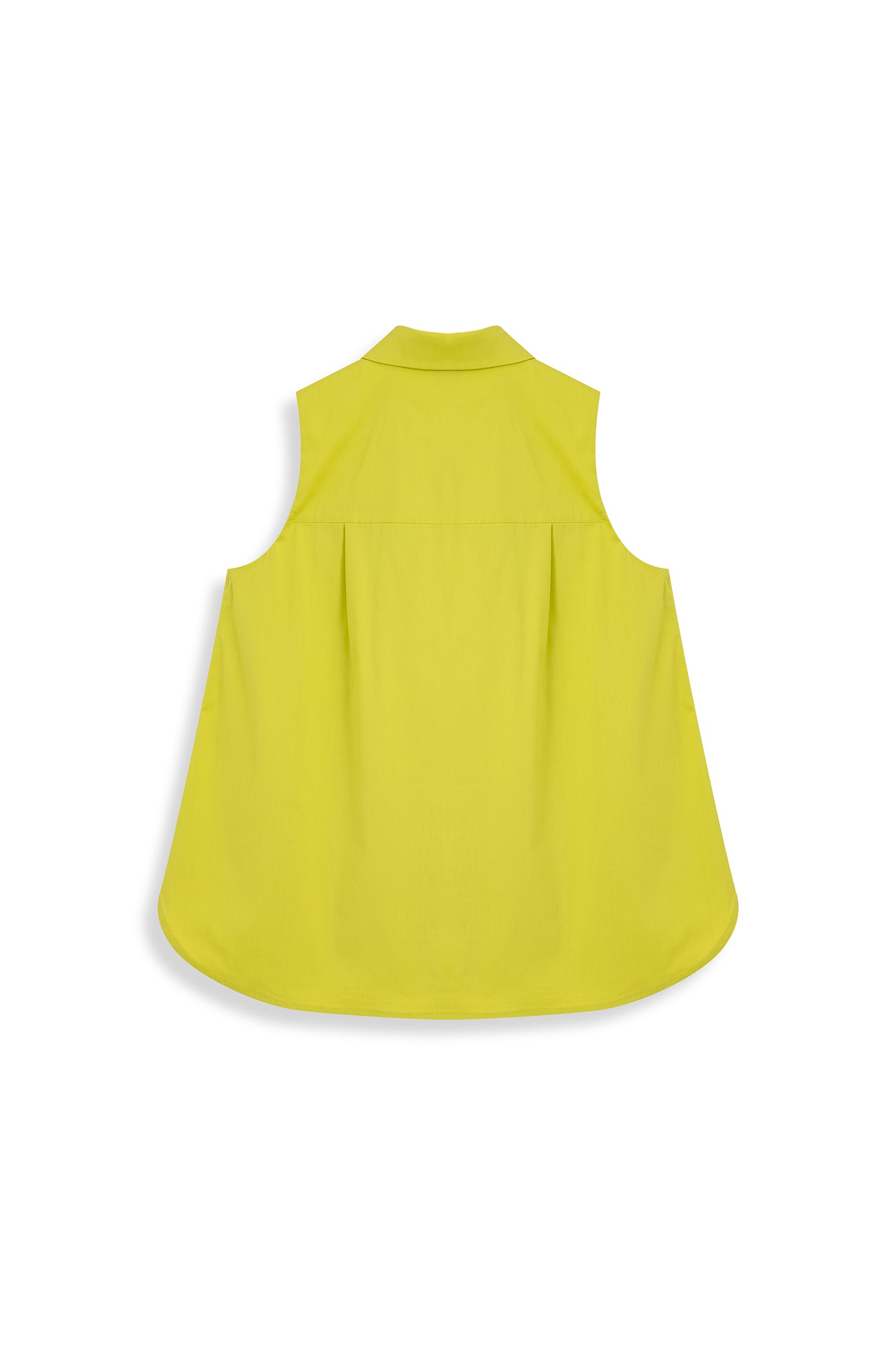 Sleeveless Collared Placket Shirt