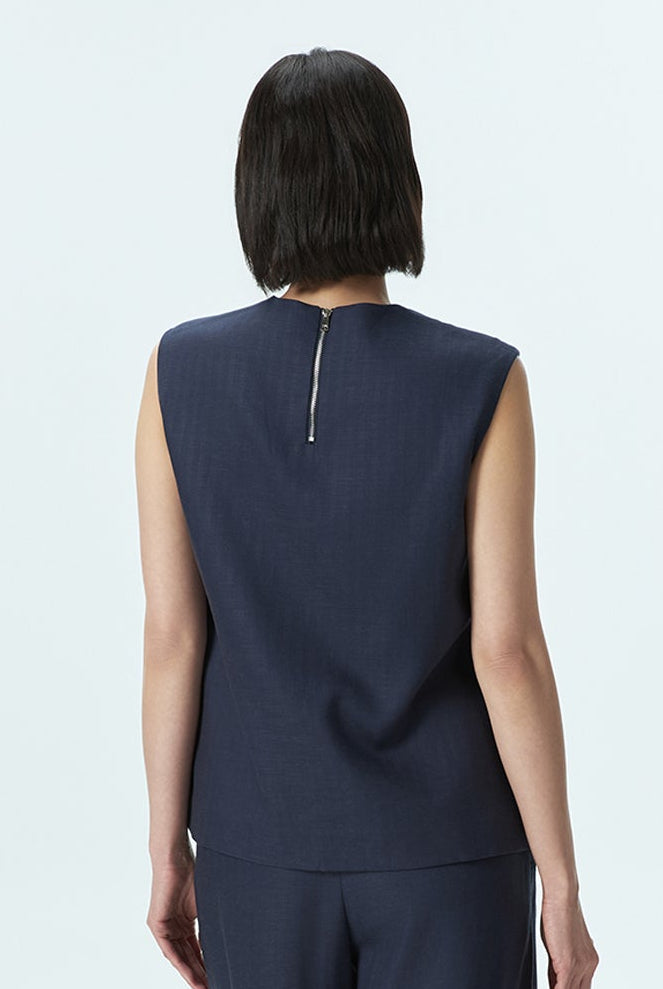 Asymmetric Sleeveless Vest