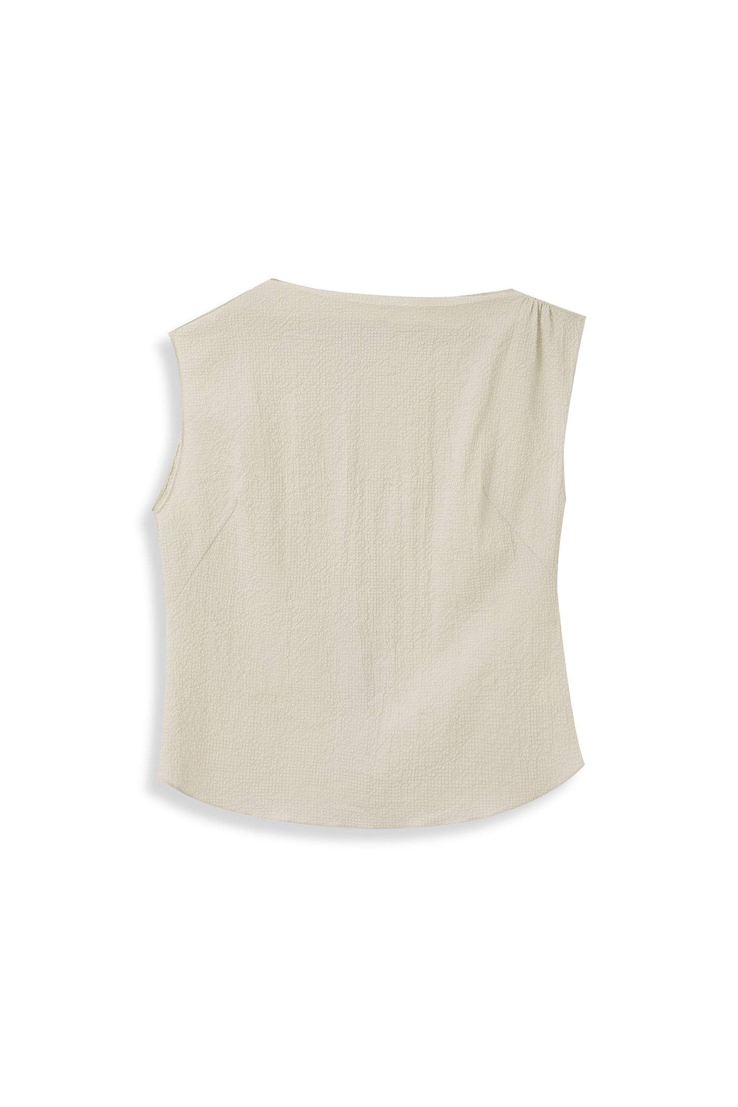 Boat Neck Seersucker Top