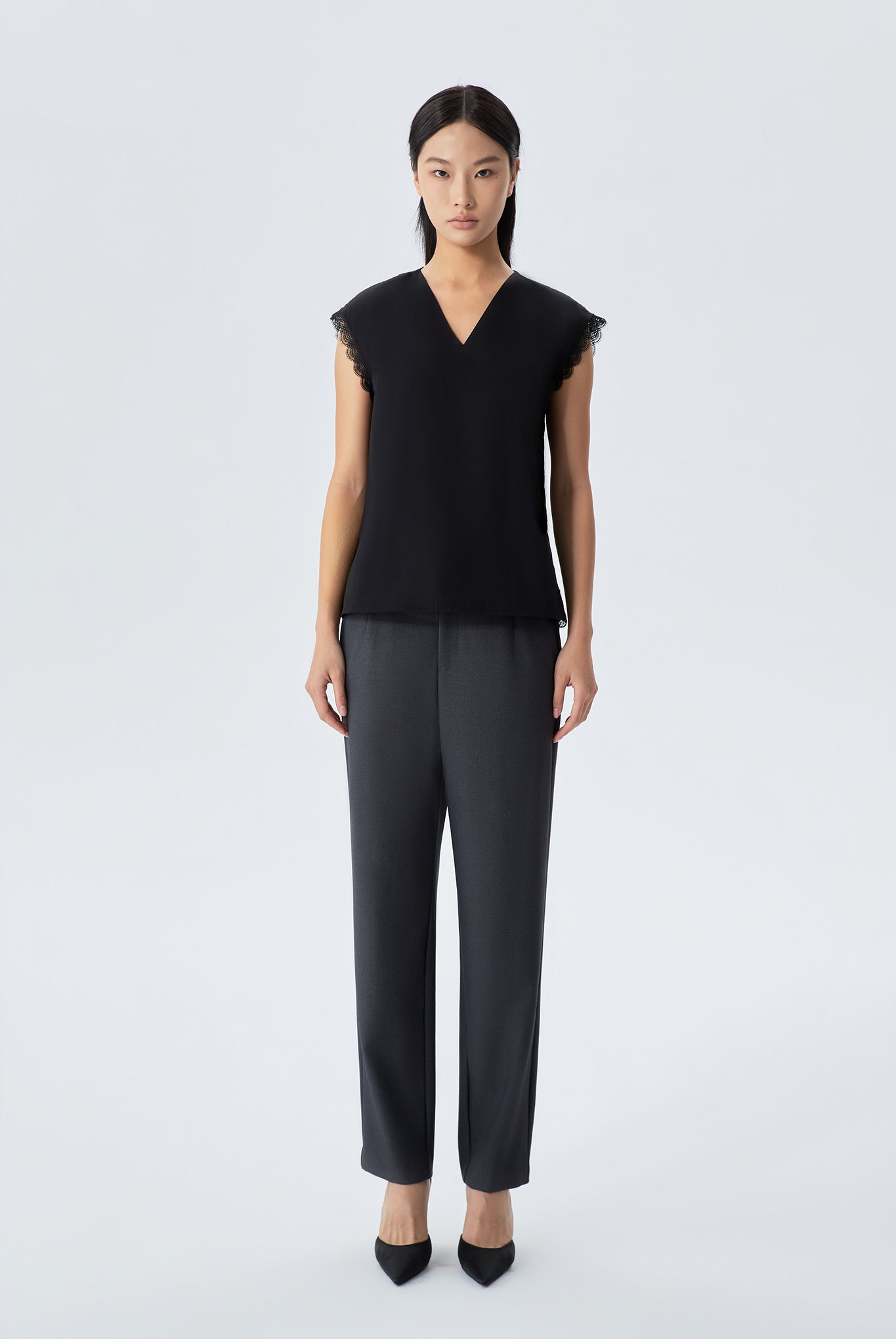 Cara Fine Lace Front Top