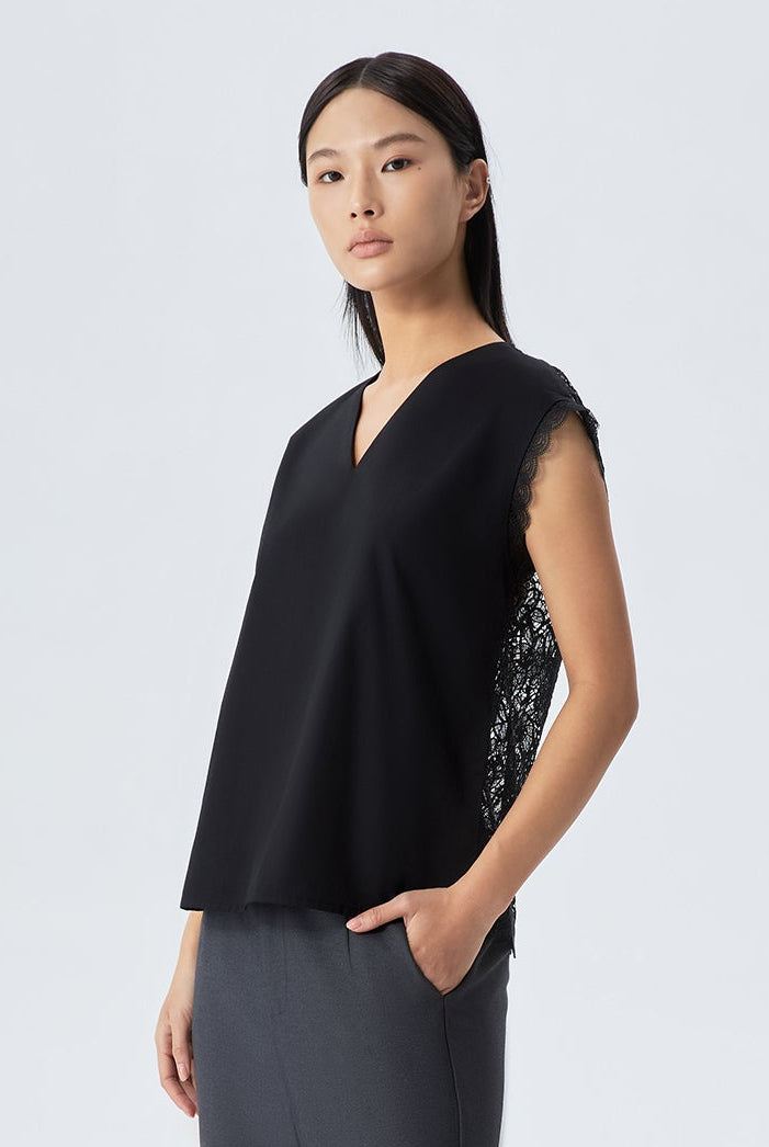 Cara Fine Lace Front Top