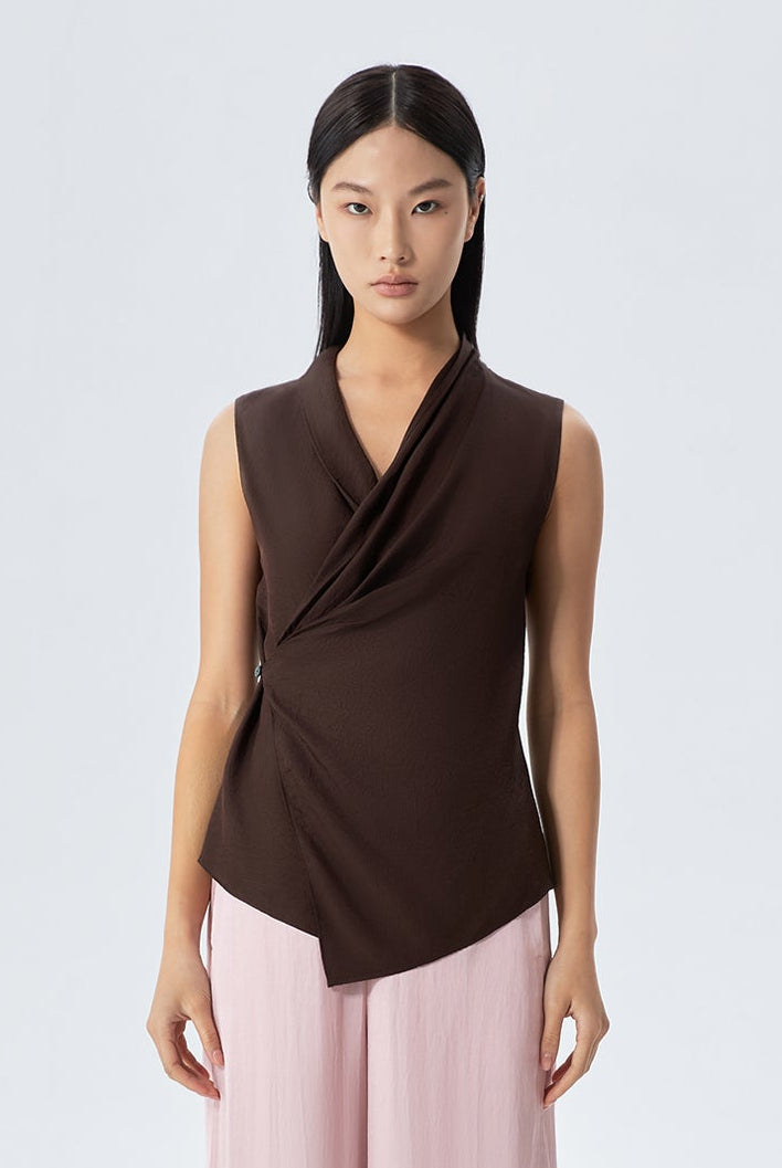 Grace Draped Wrapped Front Poetry Blouse