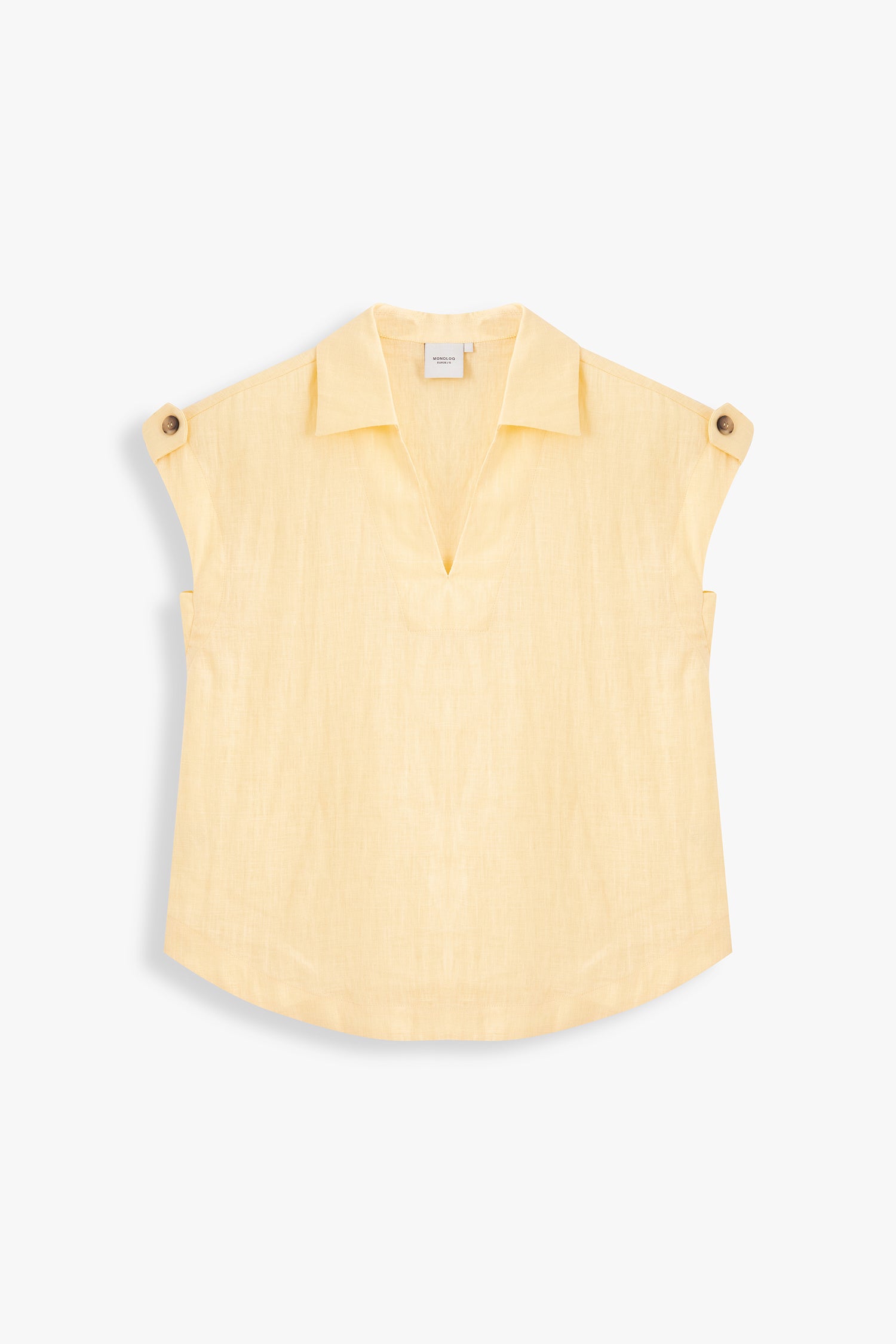 Millie Linen Sleeveless Collar Shirt