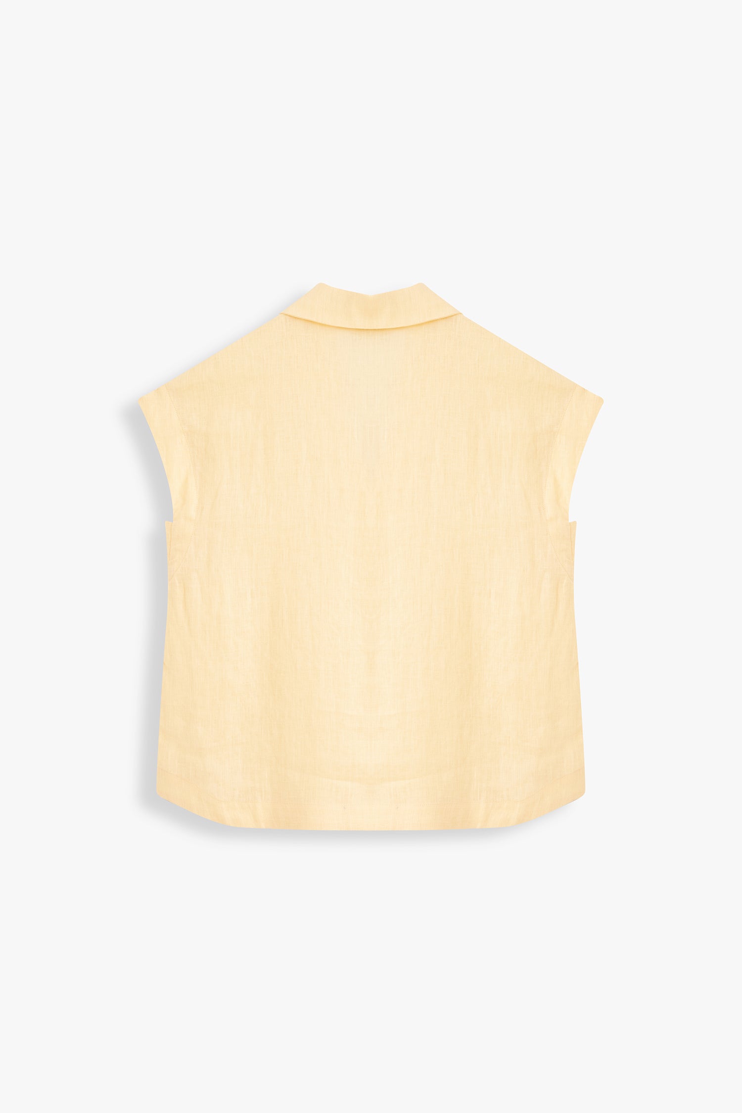 Millie Linen Sleeveless Collar Shirt