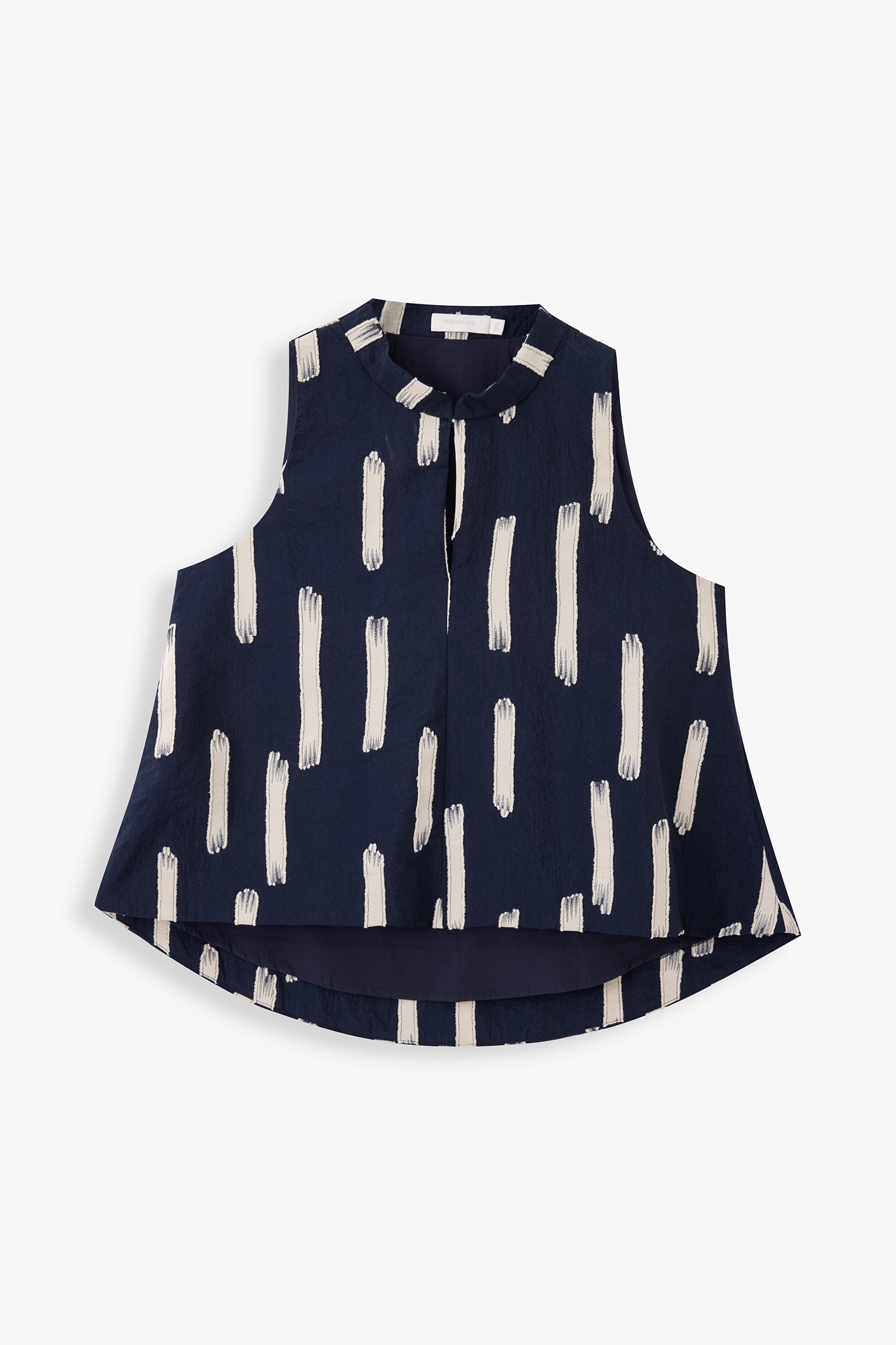 Thea Brush-stroke Lined Shell Top