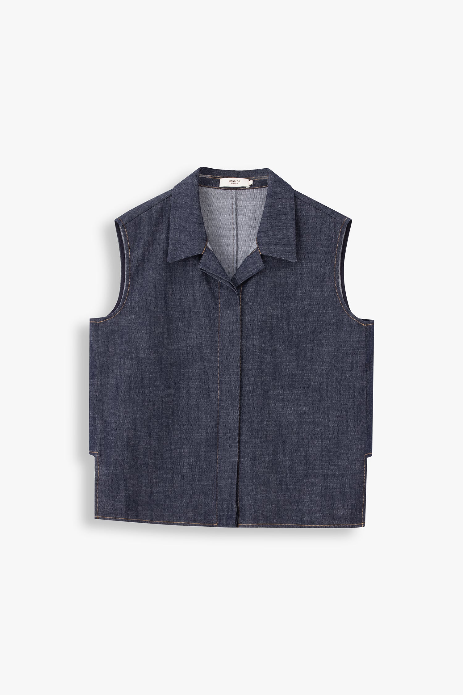Hazel Denim Sleeveless Shirt