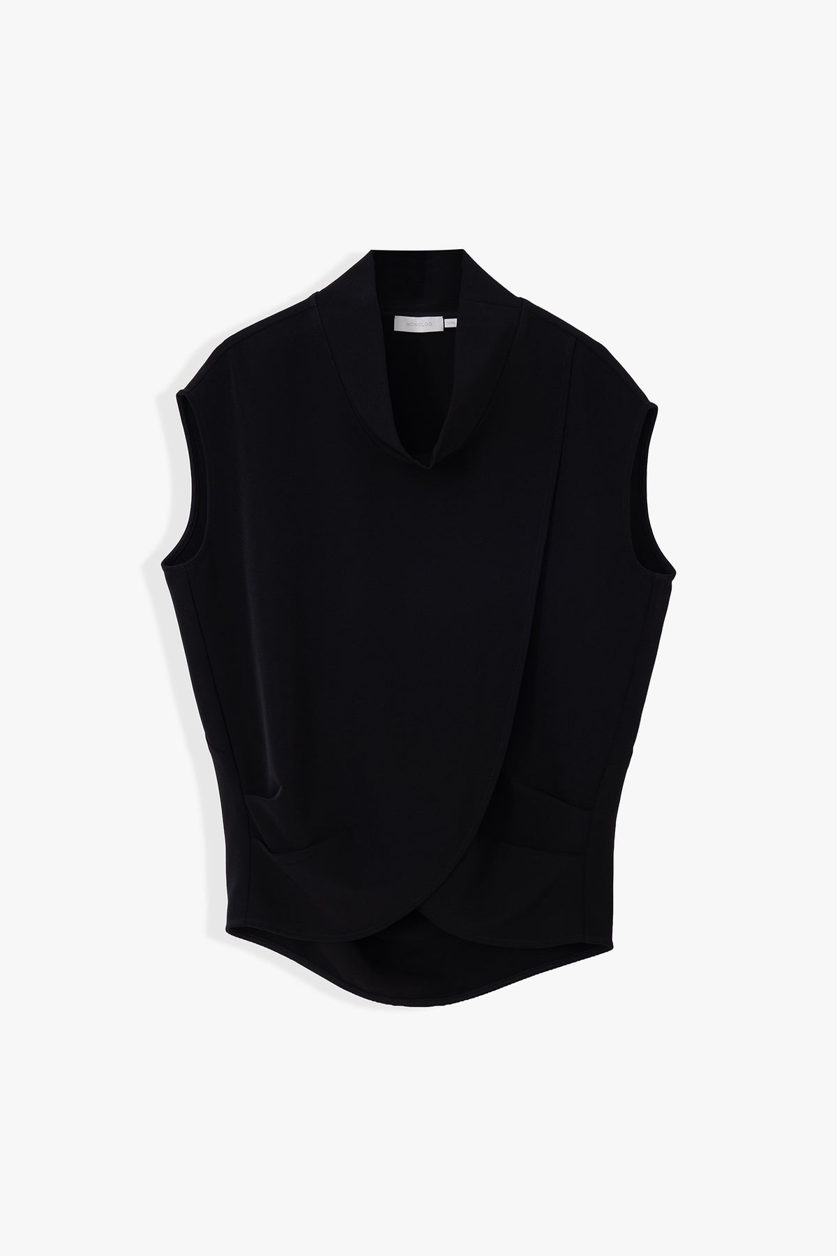 Casey Sleeveless Draped Cowl-Neck Top