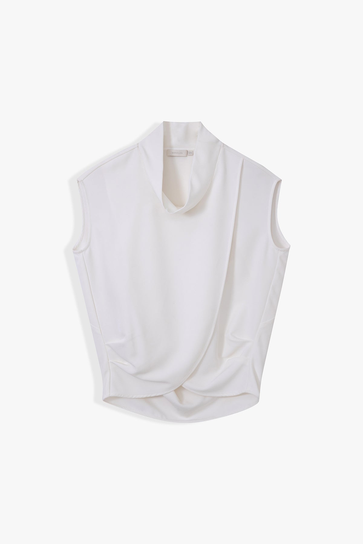 Casey Sleeveless Draped Cowl-Neck Top