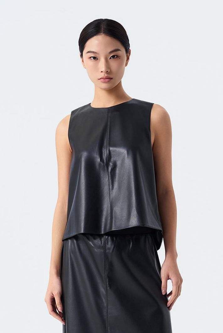 Melissa Pleather Shell Top
