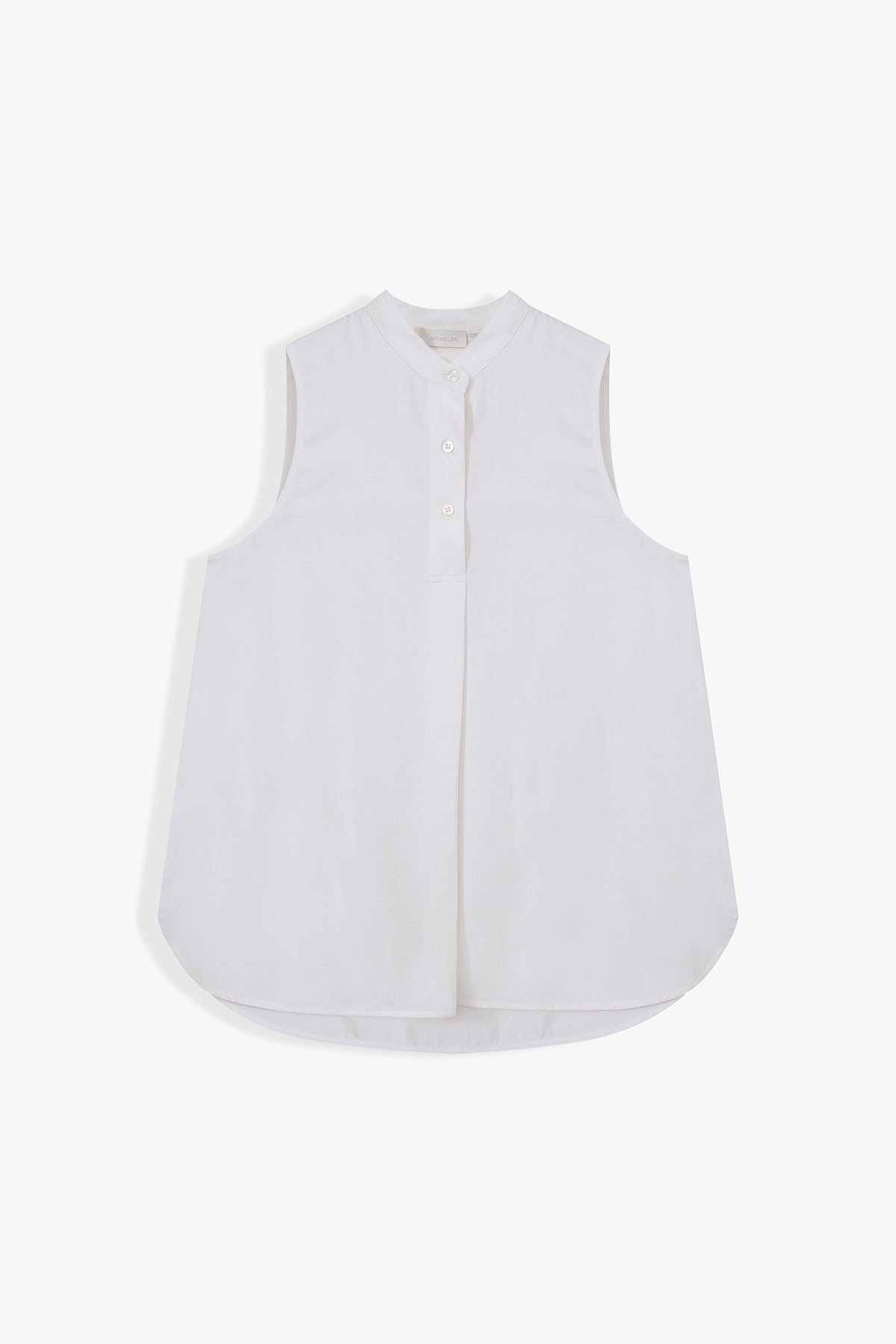 Elias Mandarin Collar Sleeveless Top