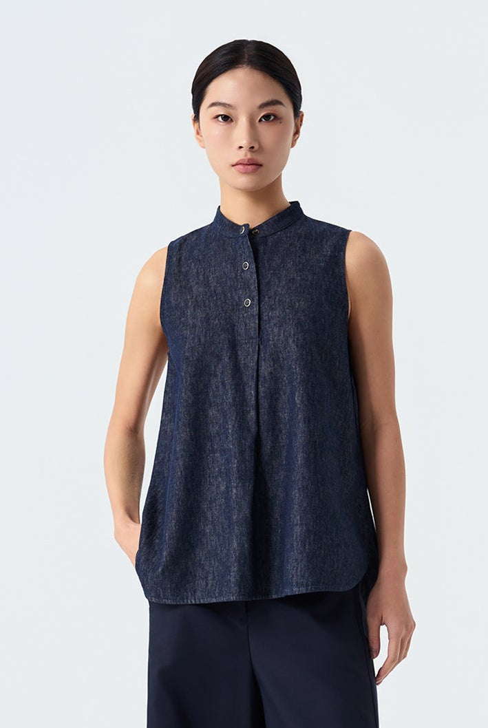Luz Denim Sleeveless Top