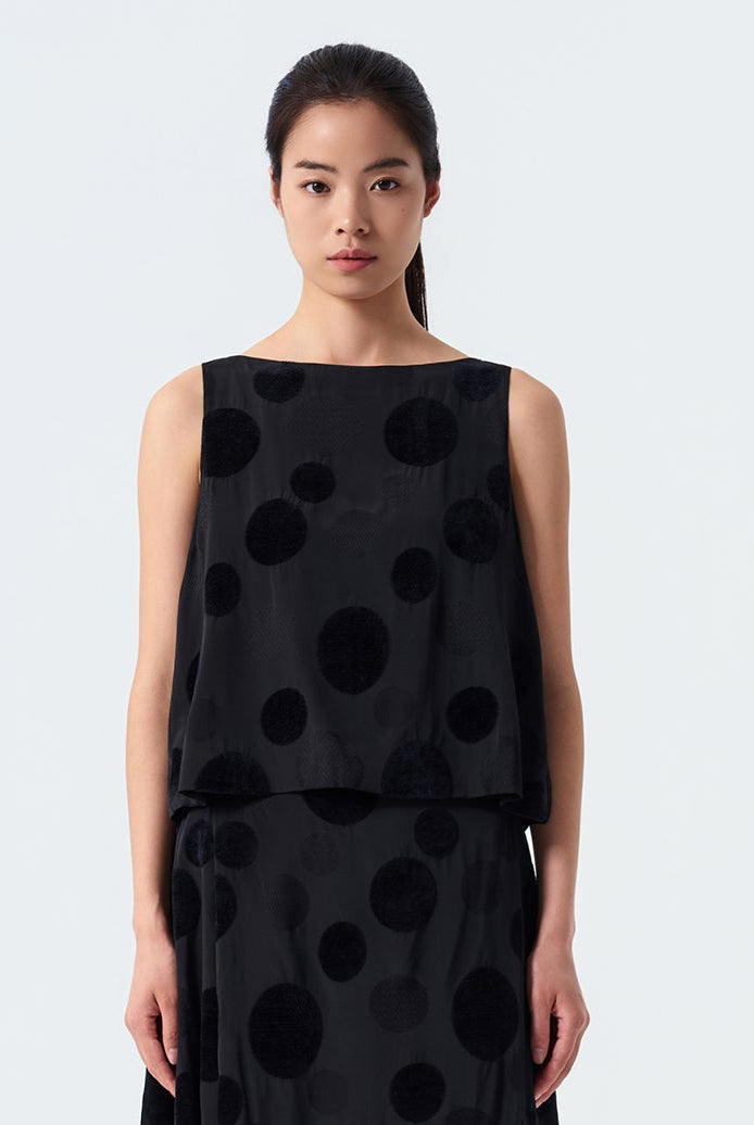 Paige Polka Dot Shell Top