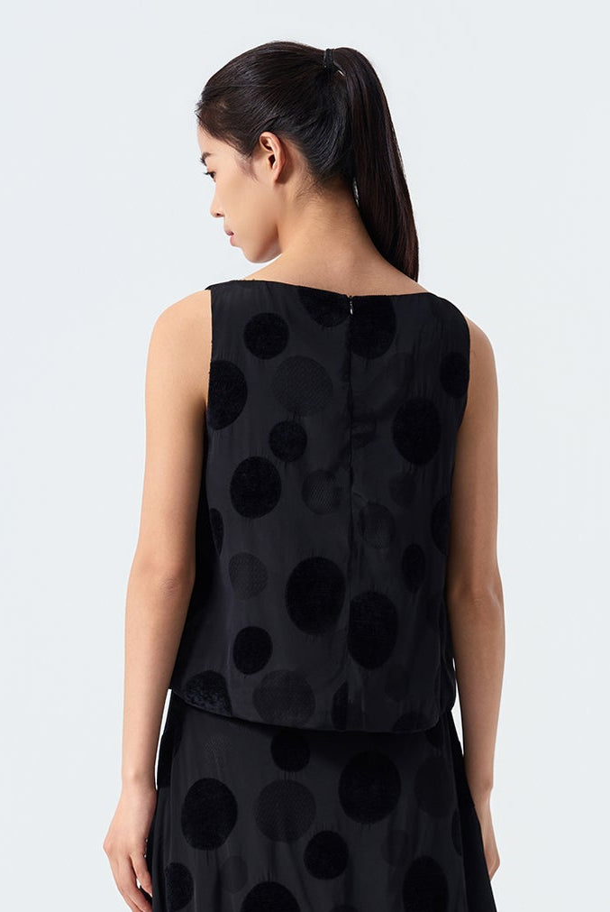 Paige Polka Dot Shell Top