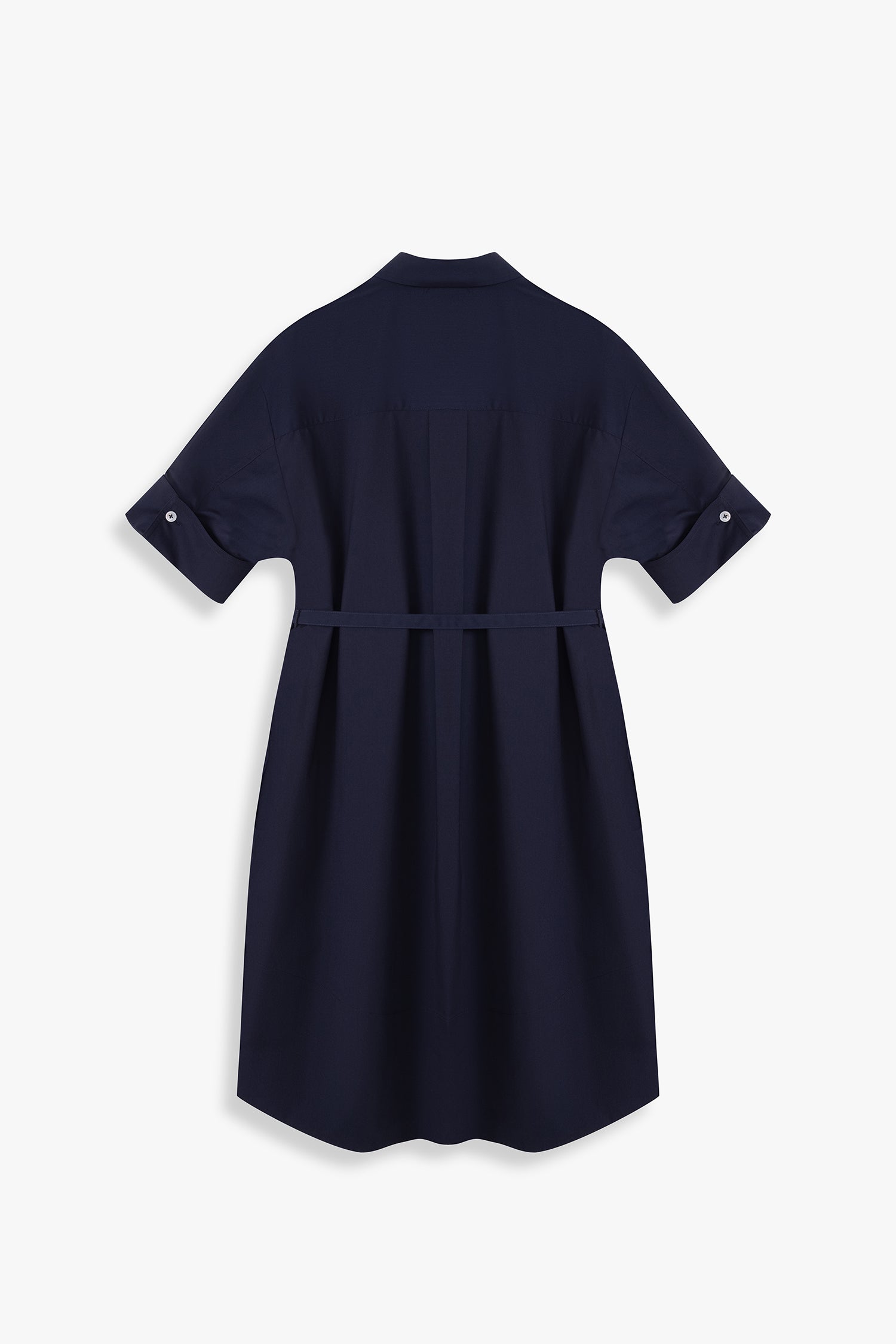 Short Sleeve Shirt Dress With Pockets