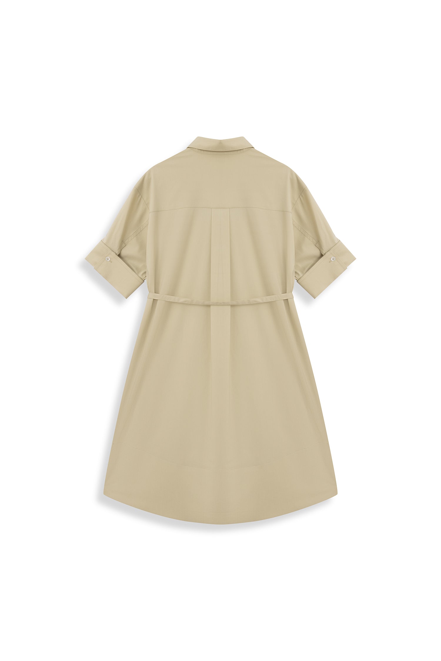 Short Sleeve Shirt Dress With Pockets