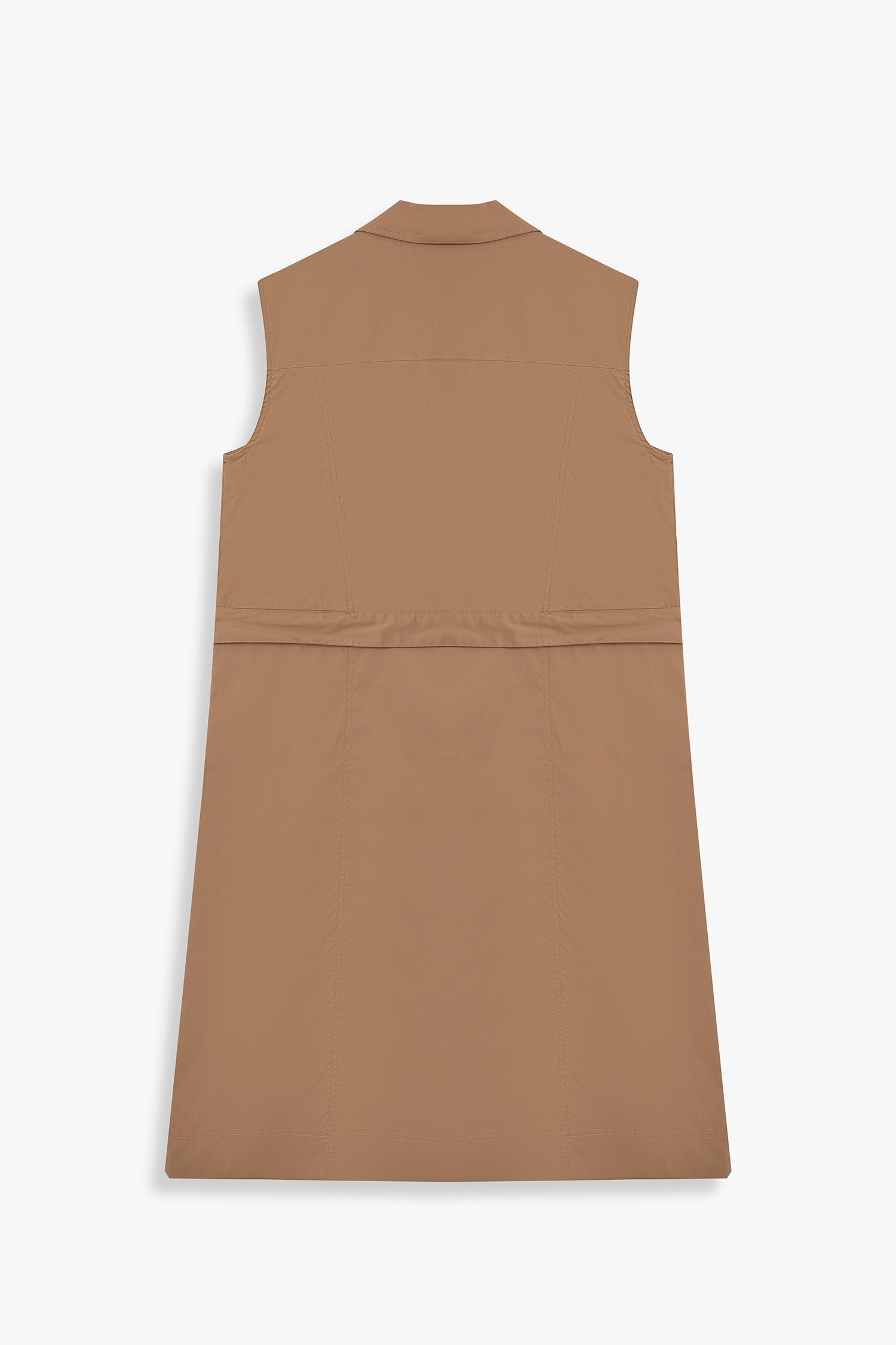 Sleeveless Belted Trench Dress