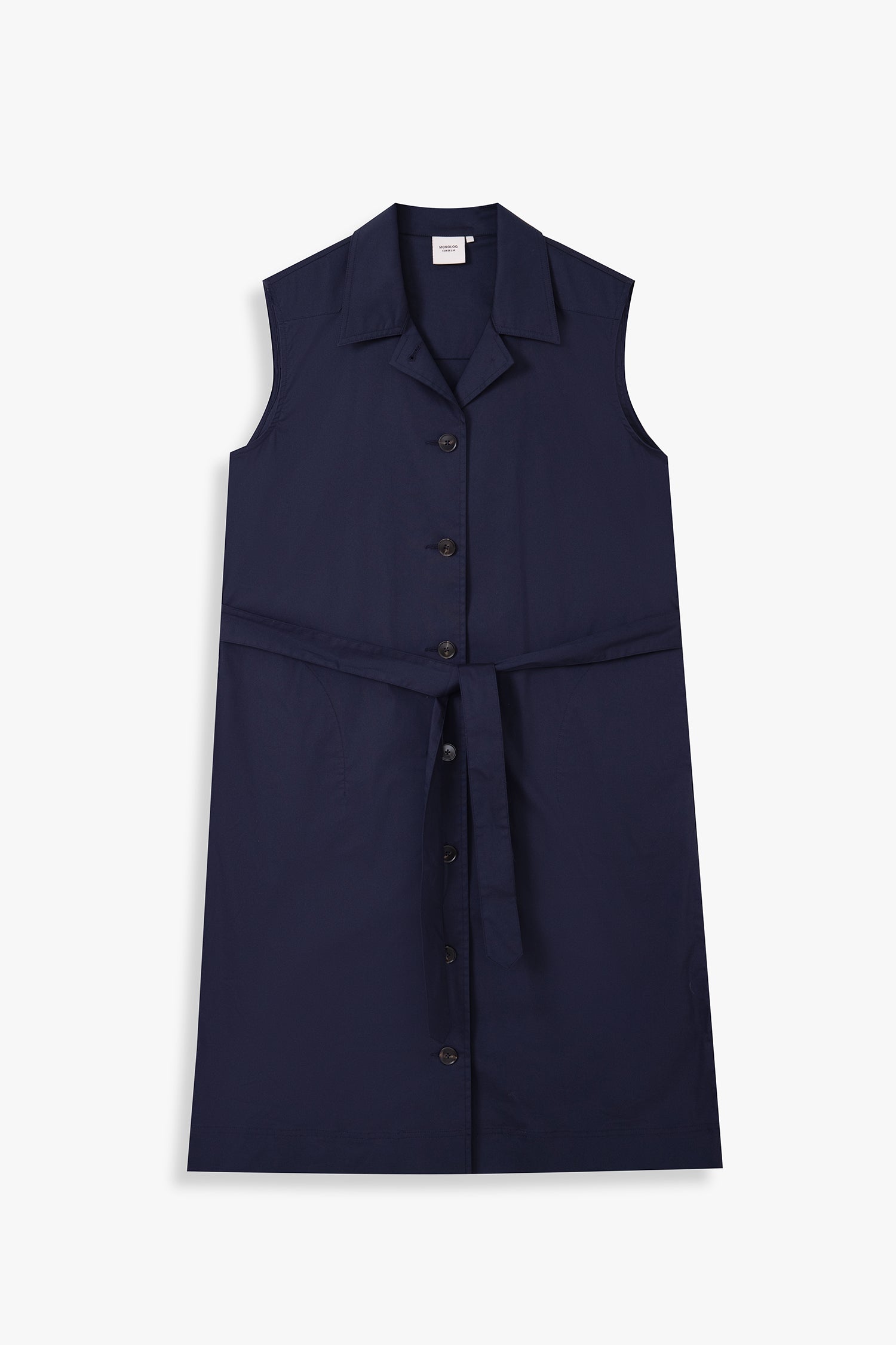 Sleeveless Belted Trench Dress