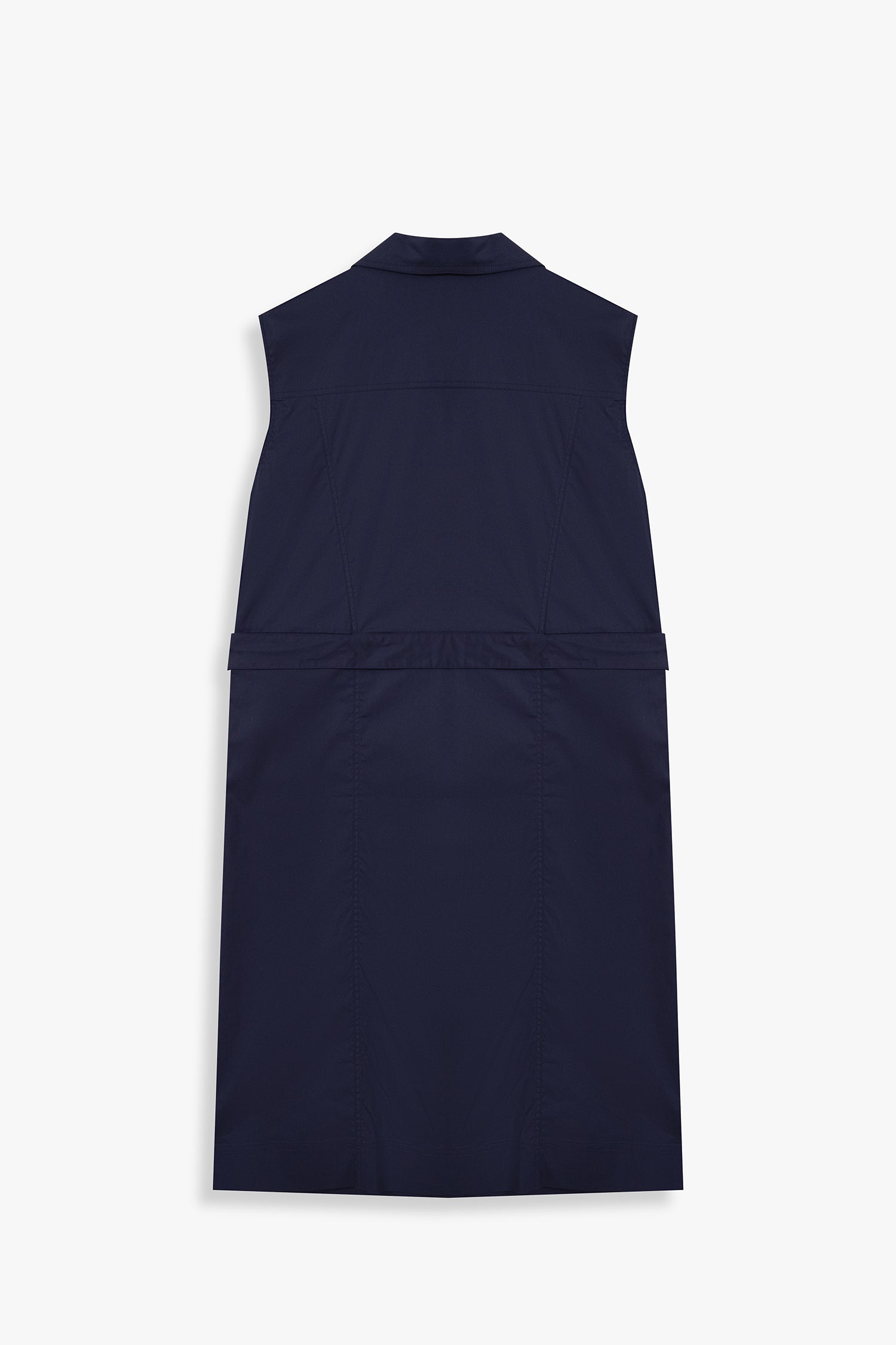 Sleeveless Belted Trench Dress