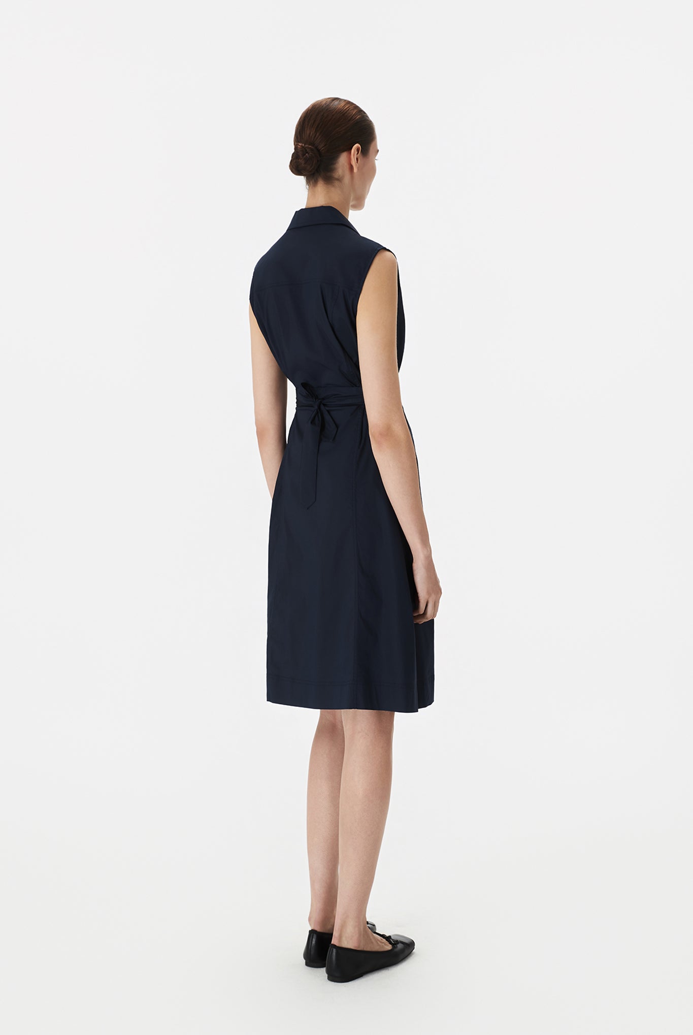 Sleeveless Belted Trench Dress