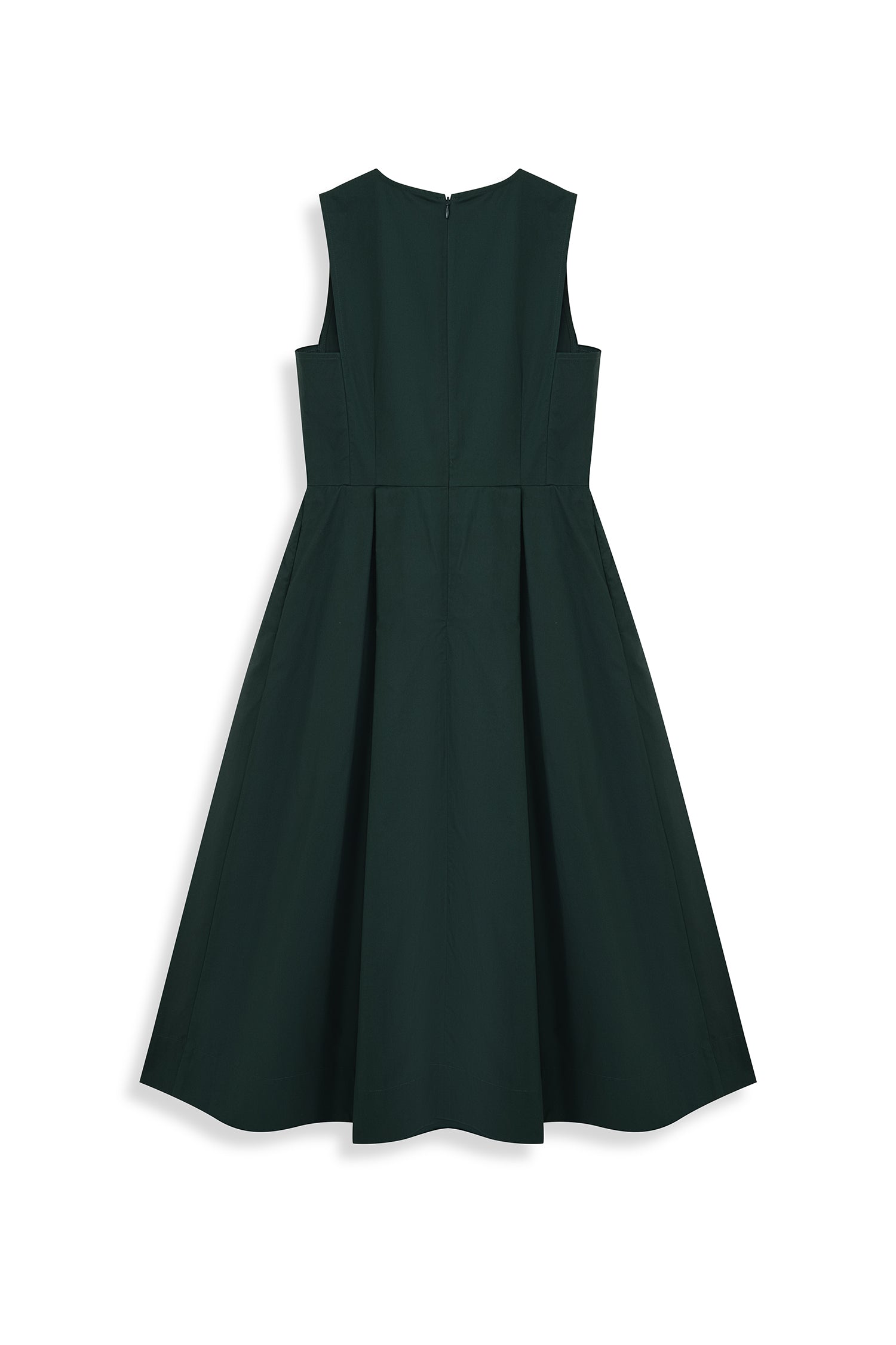 Pleated Front Fit & Flare Dress