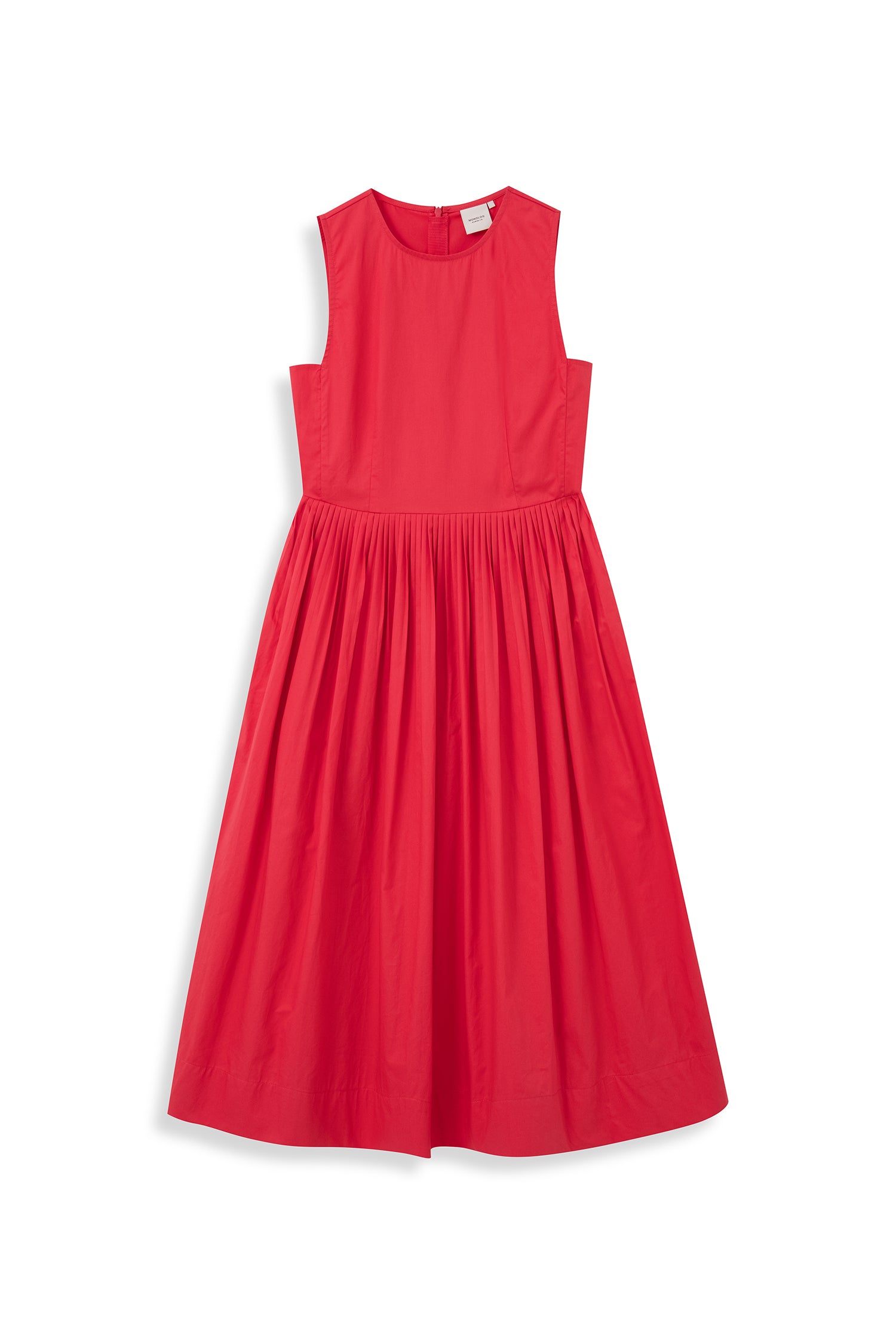 Pleated Front Fit & Flare Dress