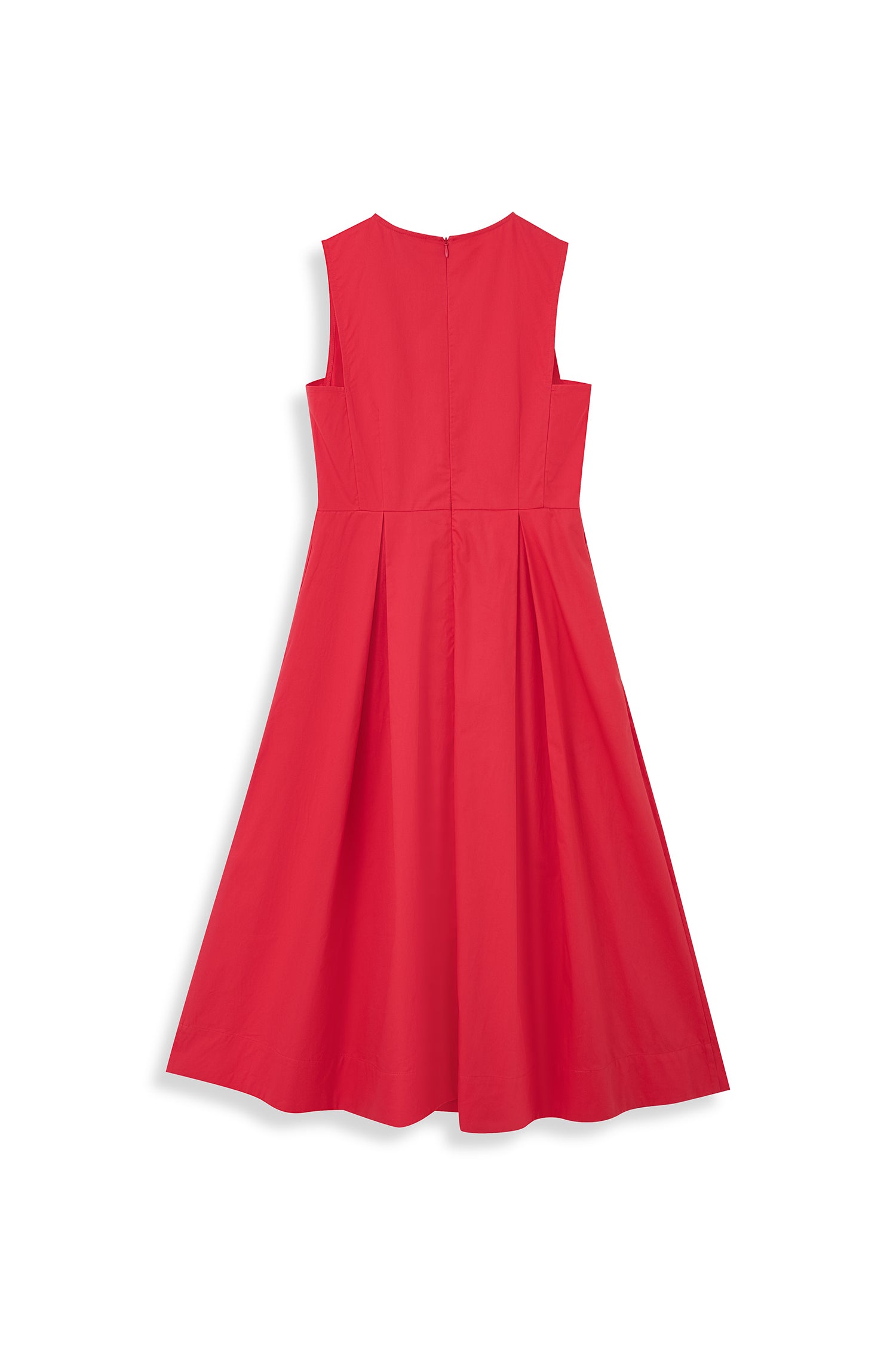 Pleated Front Fit & Flare Dress