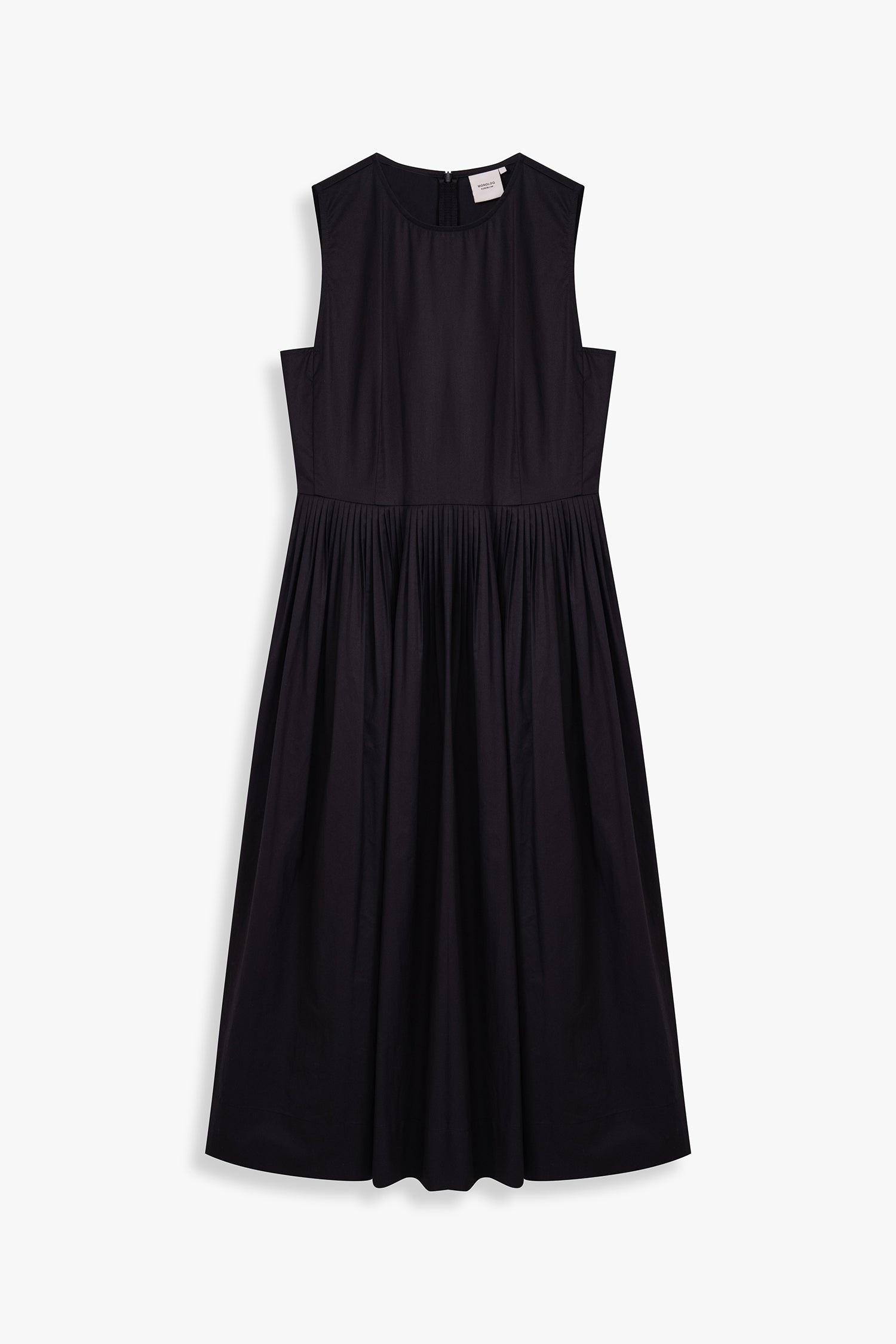 Pleated Front Fit & Flare Dress