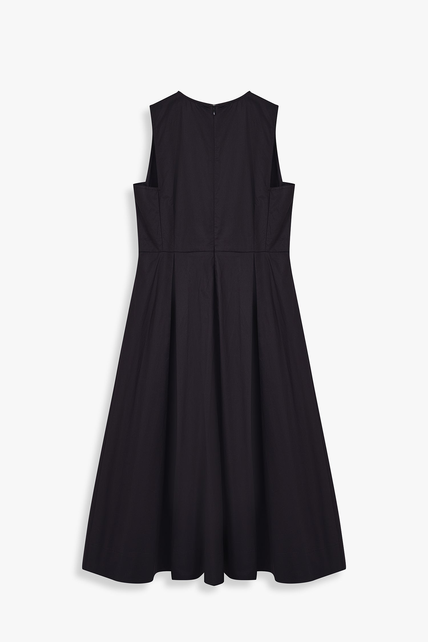 Pleated Front Fit & Flare Dress