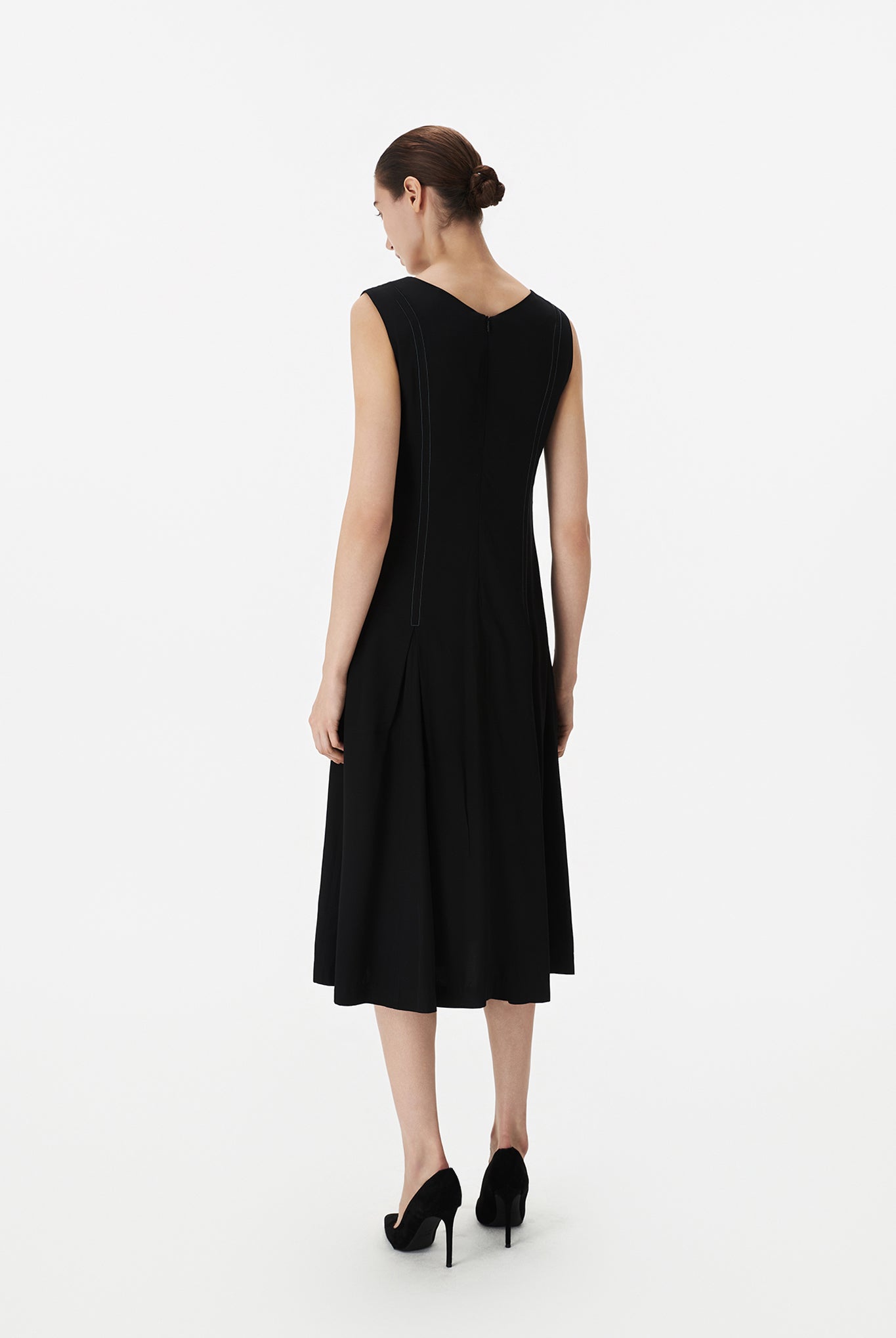 V-Neck Midi Dress