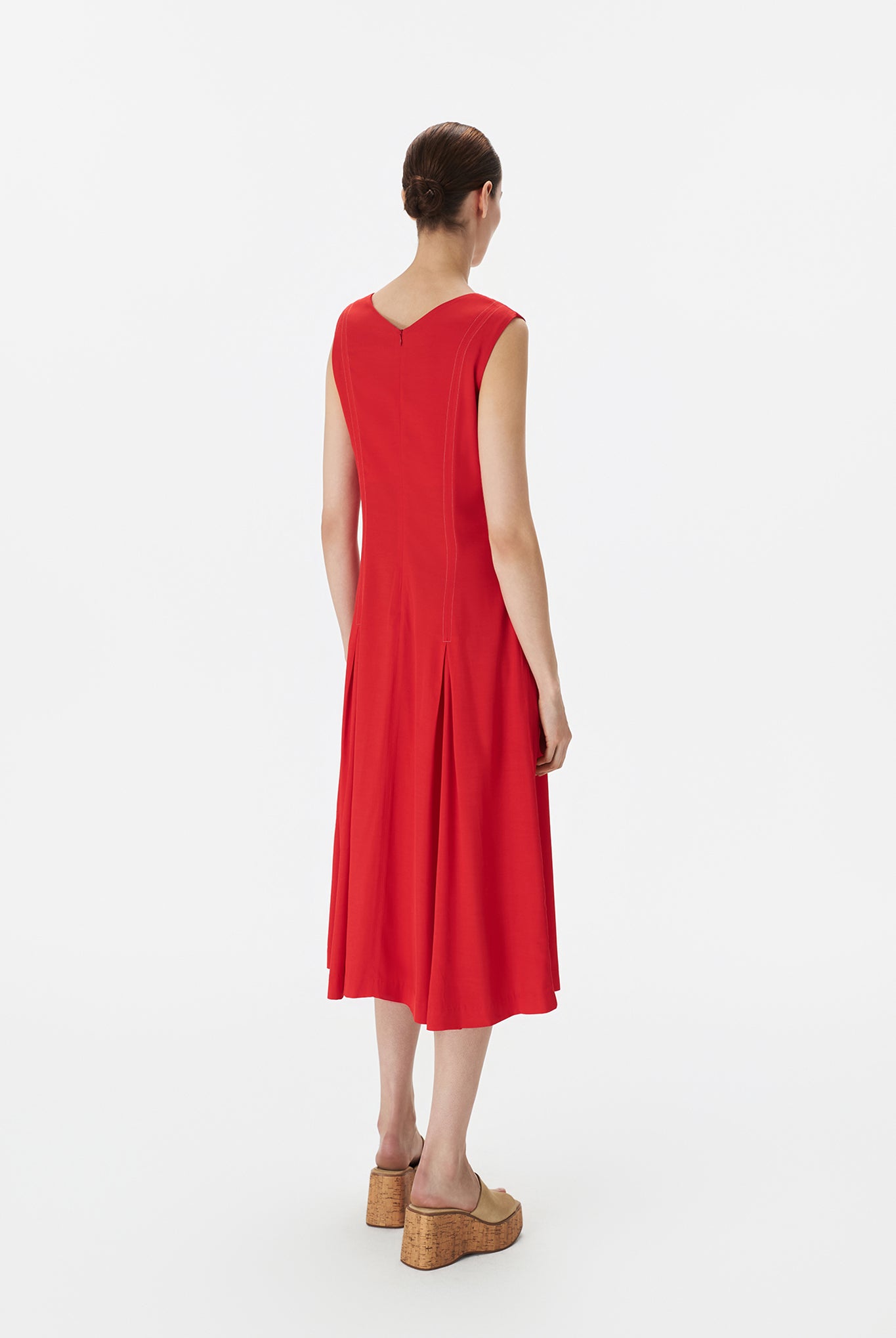 V-Neck Midi Dress
