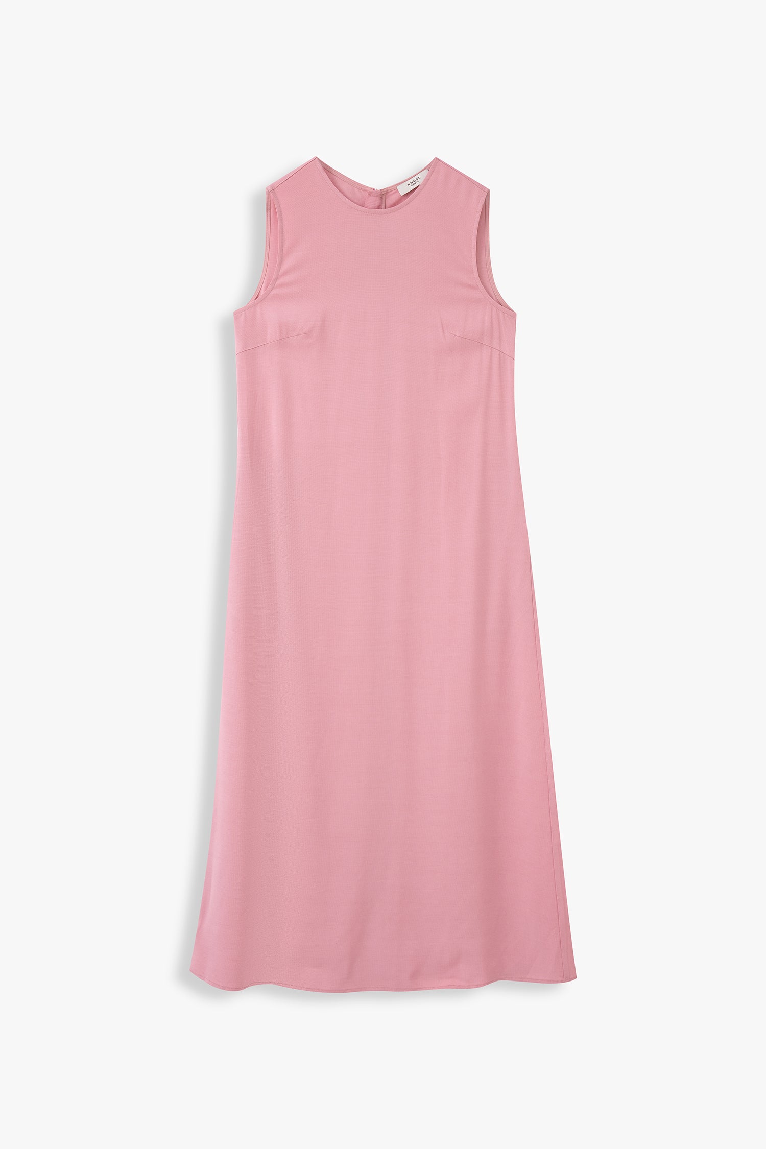 Round Neck Long Shift Dress